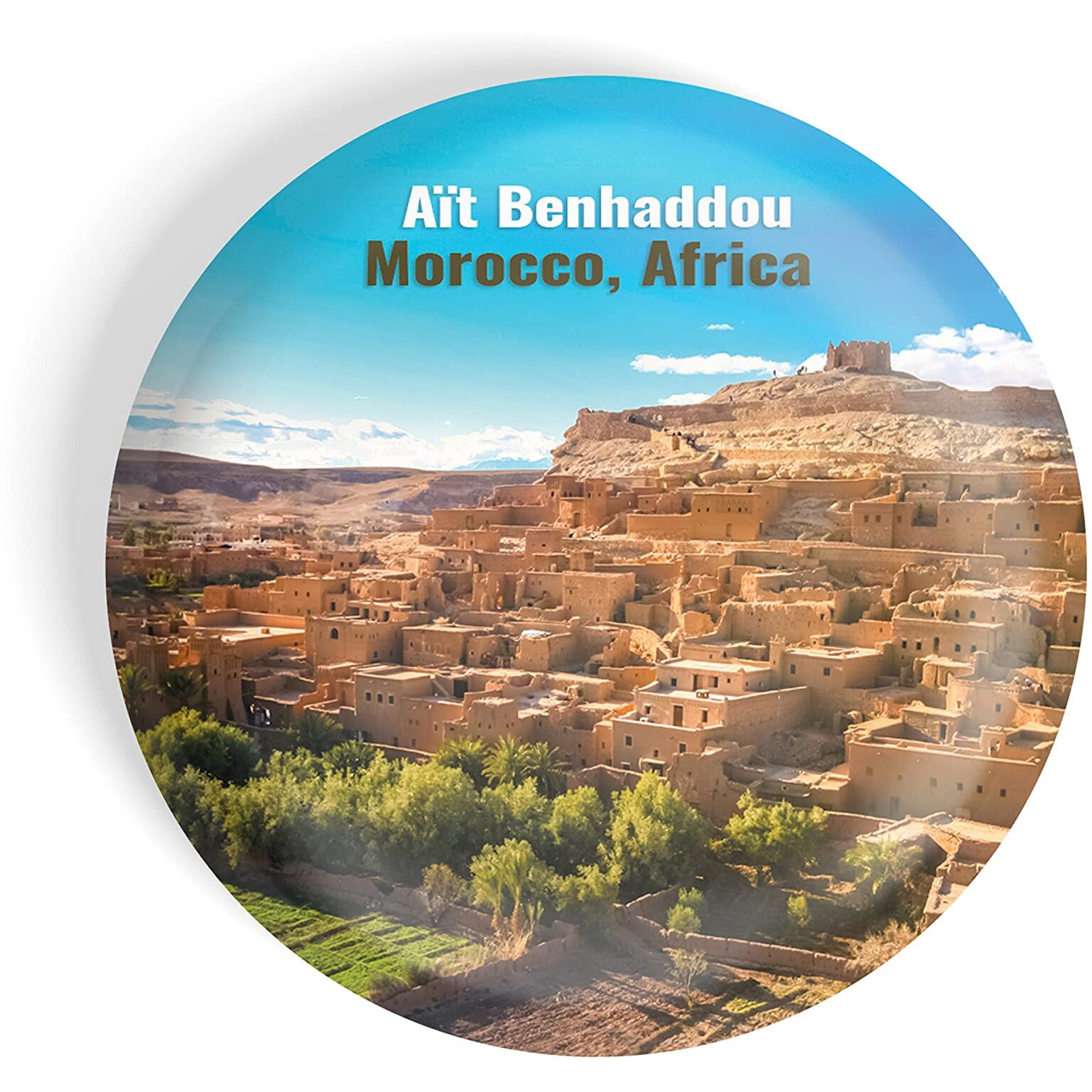 Dhcrafts Fridge Magnet Multicolor Famous Tourist Place Ait Benhaddou Morocco Africa Glossy Finish Design Pack Of 1