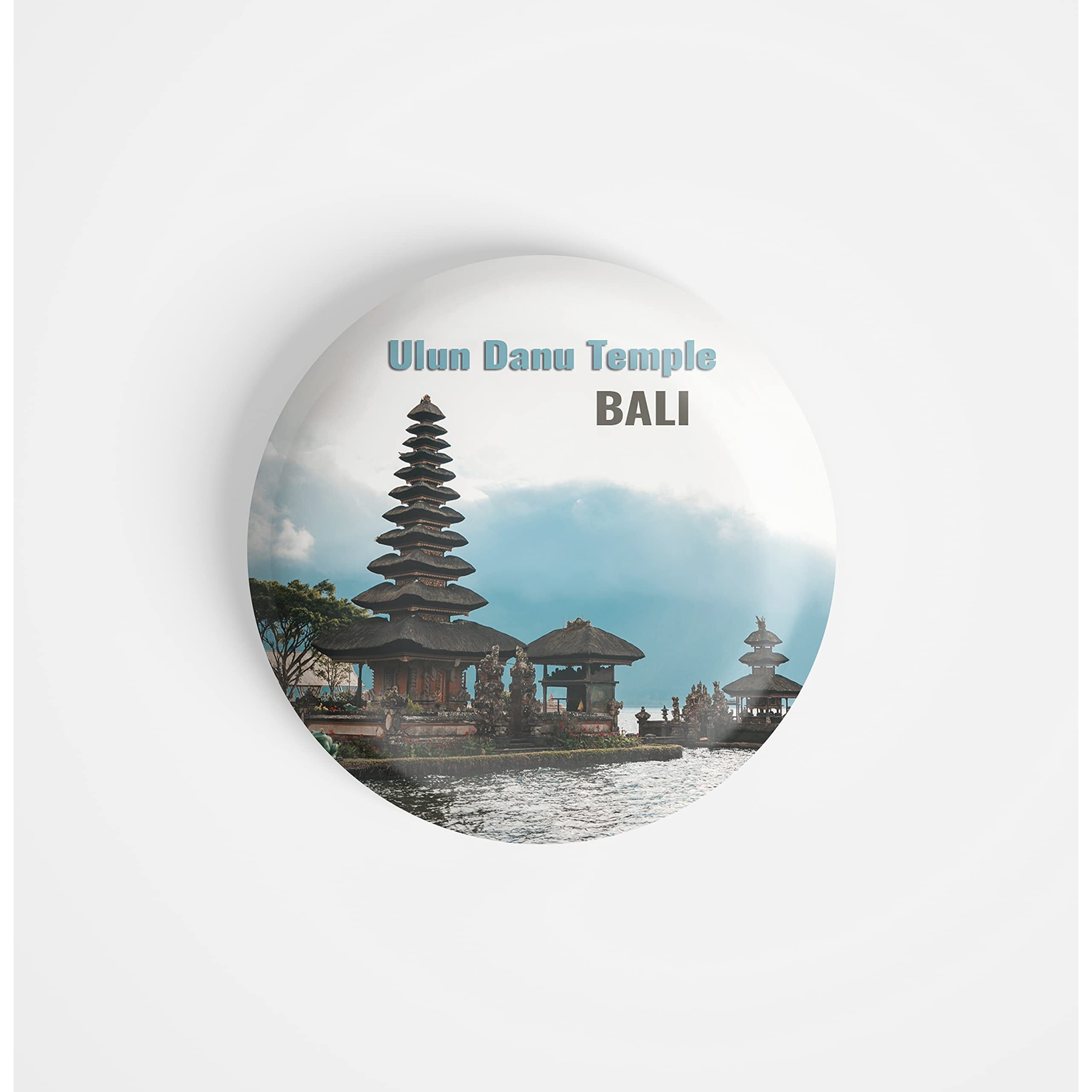 Dhcrafts Fridge Magnet Multicolor Famous Tourist Place Ulun Danu Temple Bali D1 Glossy Finish Design Pack Of 1