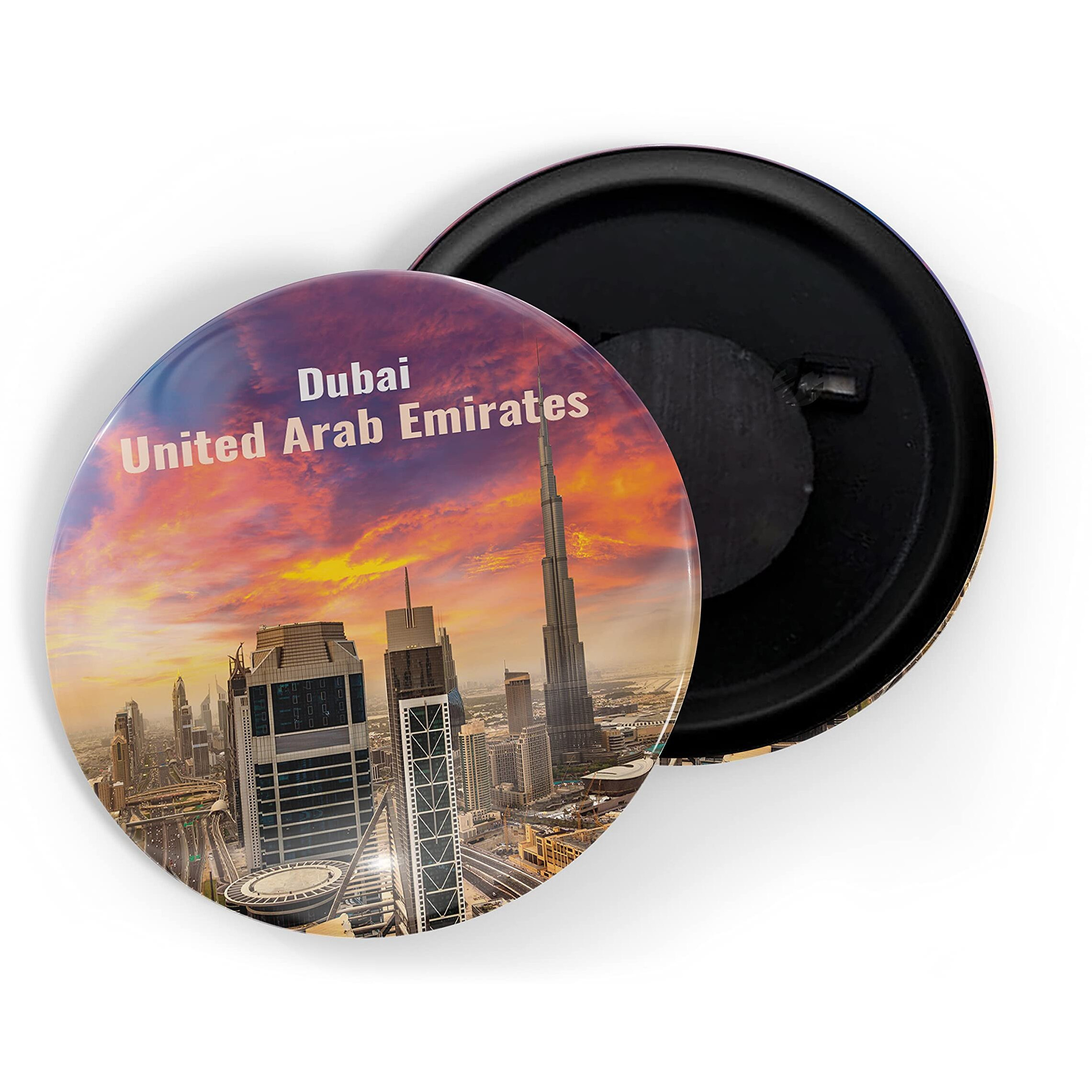 Dhcrafts Fridge Magnet Multicolor Famous Tourist Place Dubai United Arab Emirates D2 Glossy Finish Design Pack Of 1