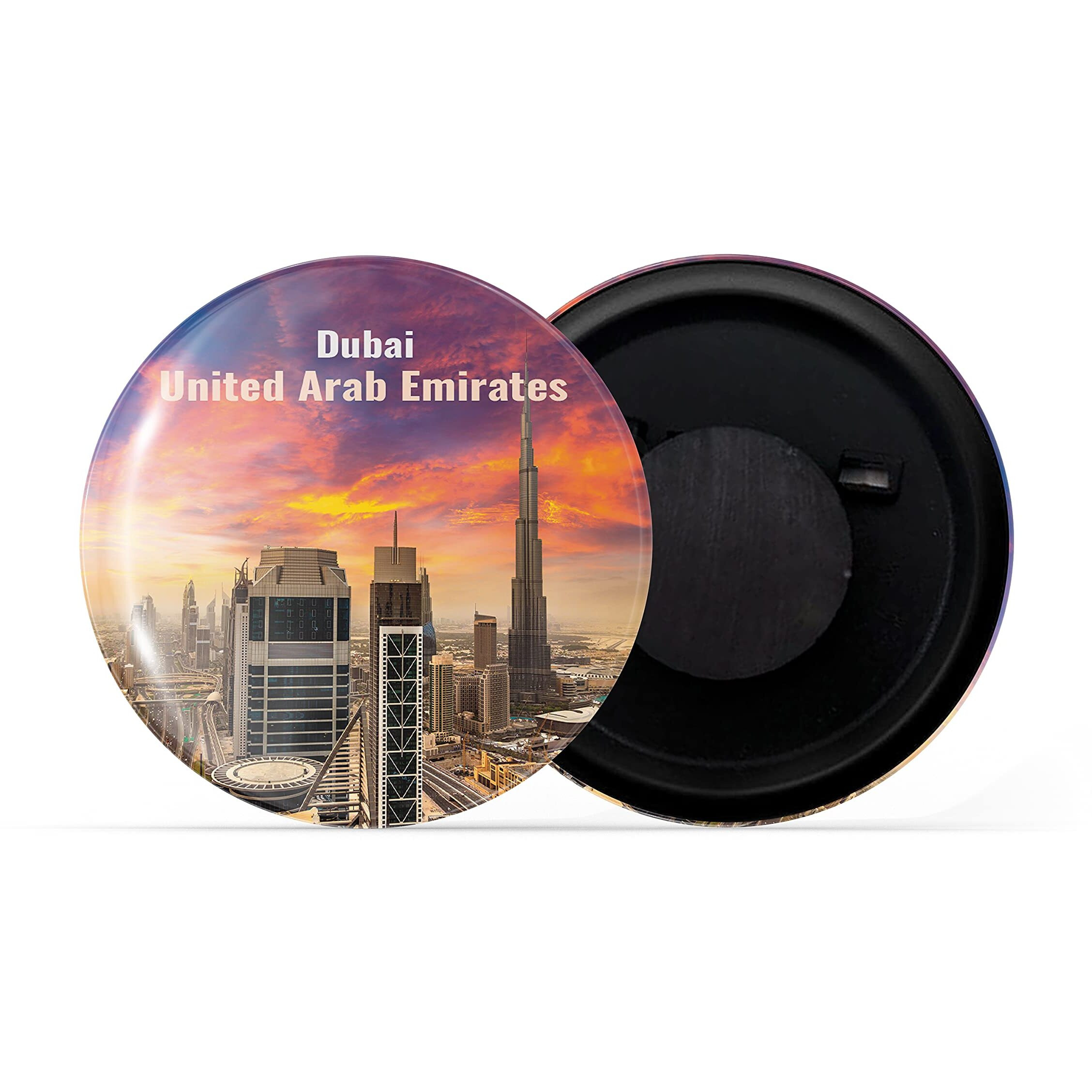 Dhcrafts Fridge Magnet Multicolor Famous Tourist Place Dubai United Arab Emirates D2 Glossy Finish Design Pack Of 1
