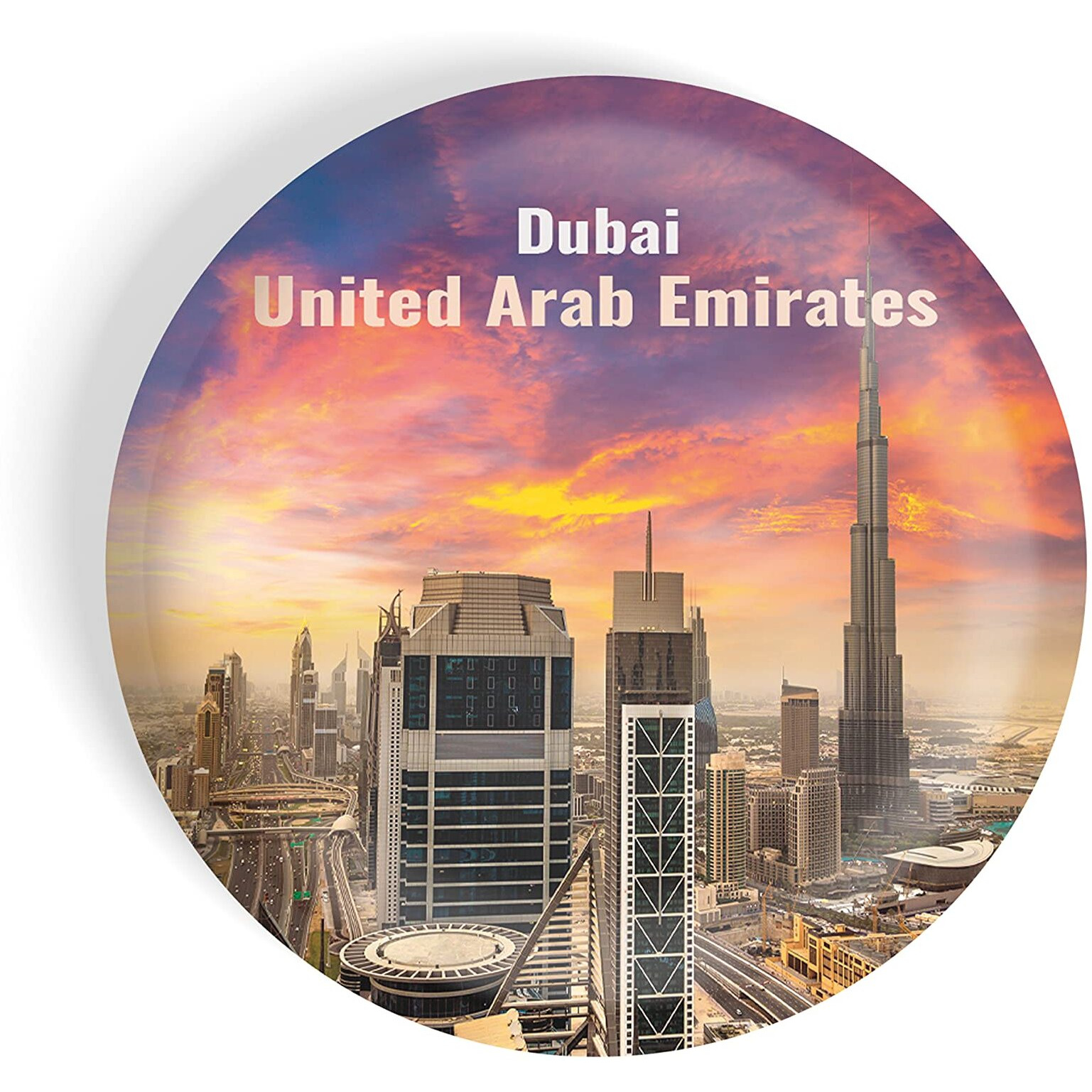 Dhcrafts Fridge Magnet Multicolor Famous Tourist Place Dubai United Arab Emirates D2 Glossy Finish Design Pack Of 1