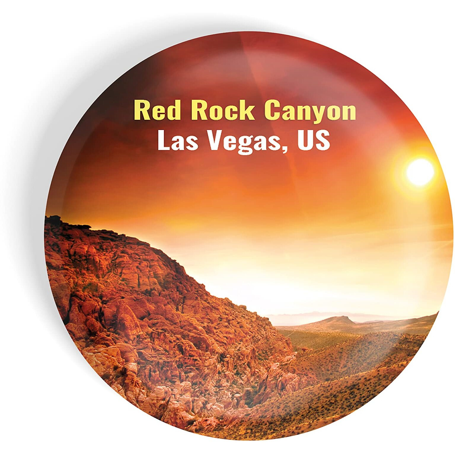 Dhcrafts Fridge Magnet Multicolor Famous Tourist Place Red Rock Canyon Las Vegas United States D2 Glossy Finish Design Pack Of 1