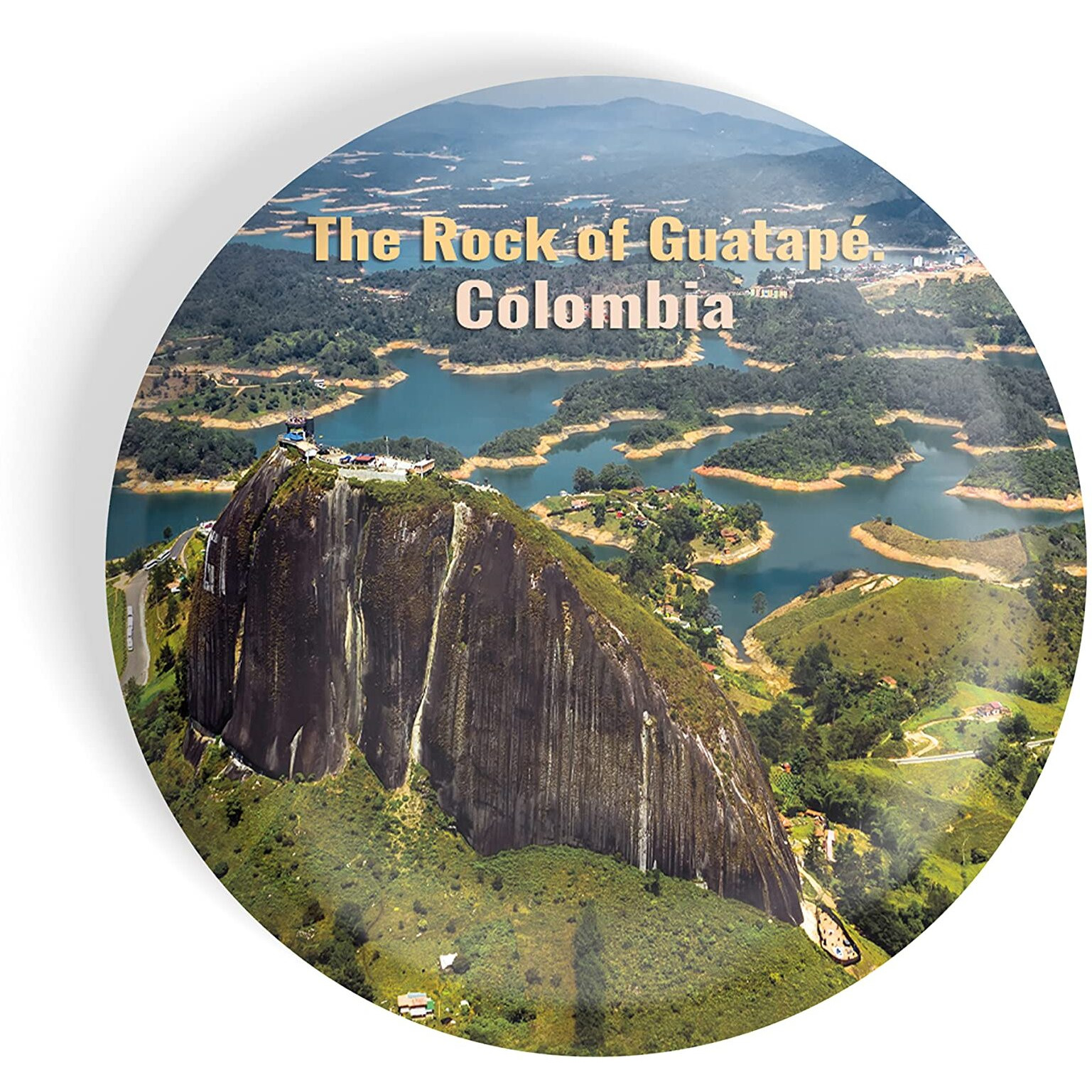 Dhcrafts Fridge Magnet Multicolor Famous Tourist Place The Rock Of Guatape Colombia Glossy Finish Design Pack Of 1