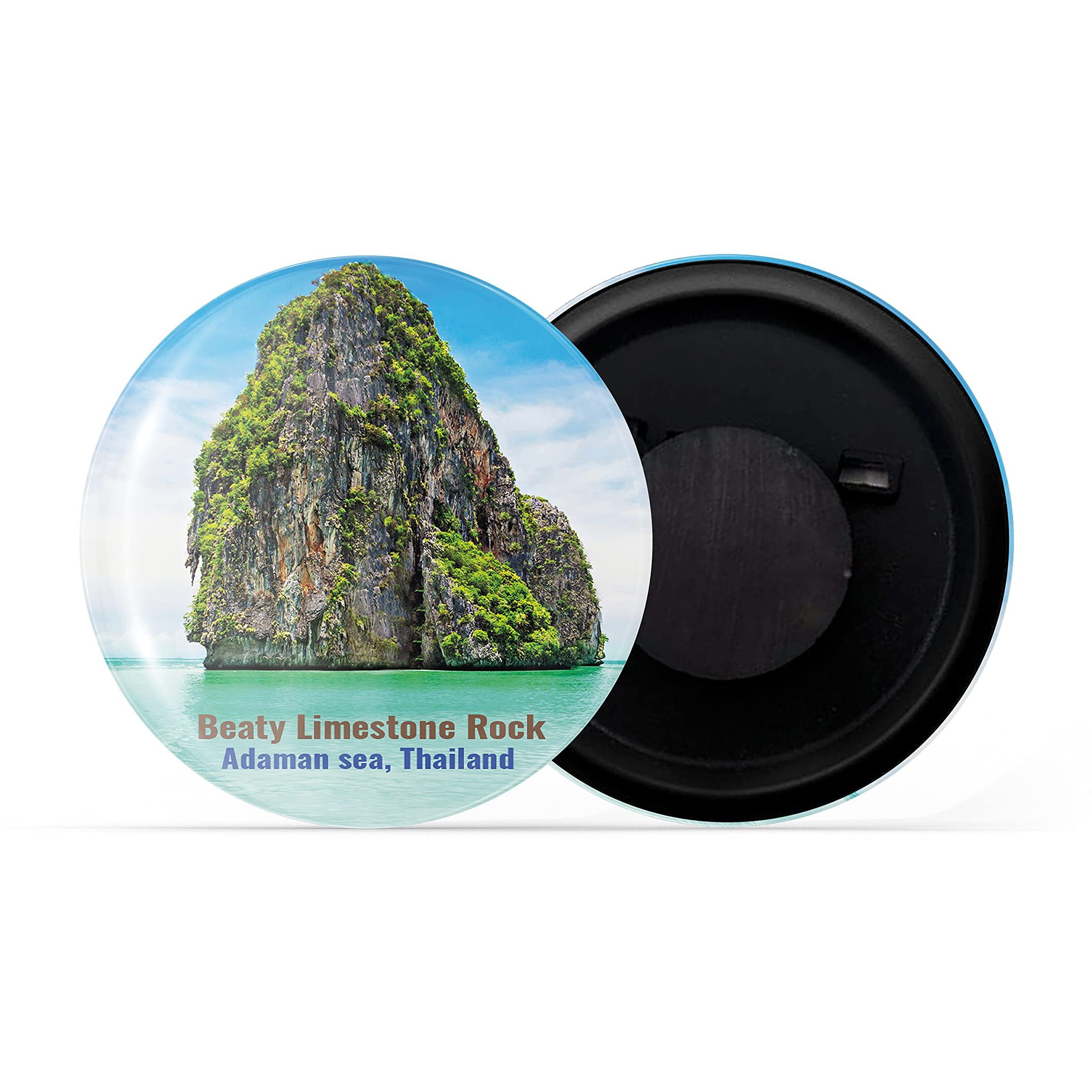 Dhcrafts Fridge Magnet Multicolor Famous Tourist Place Beauty Limestone Rock Andaman Sea, Thailand Glossy Finish Design Pack Of 1