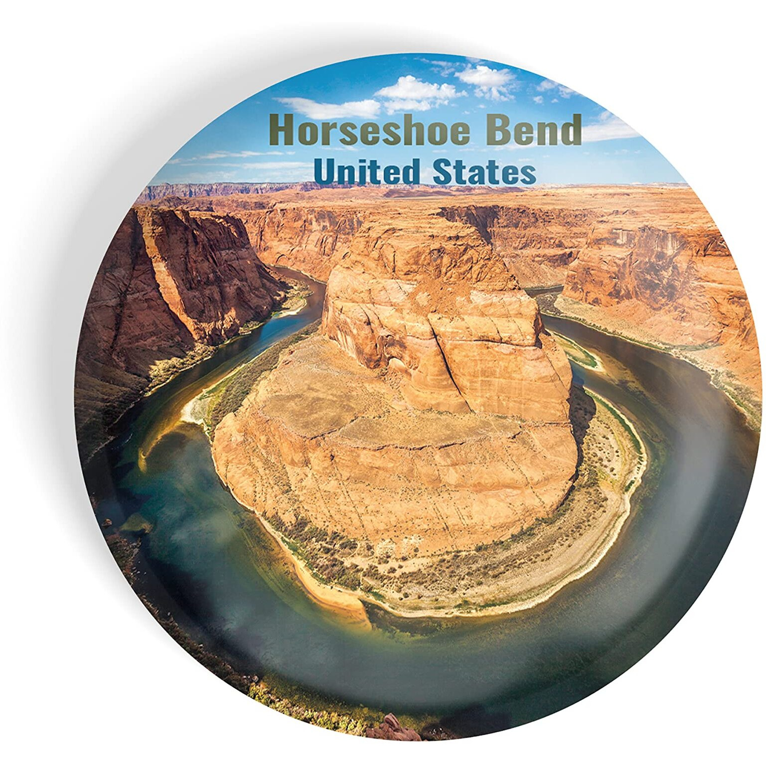 Dhcrafts Fridge Magnet Multicolor Famous Tourist Place Horseshoe Bend United States Glossy Finish Design Pack Of 1