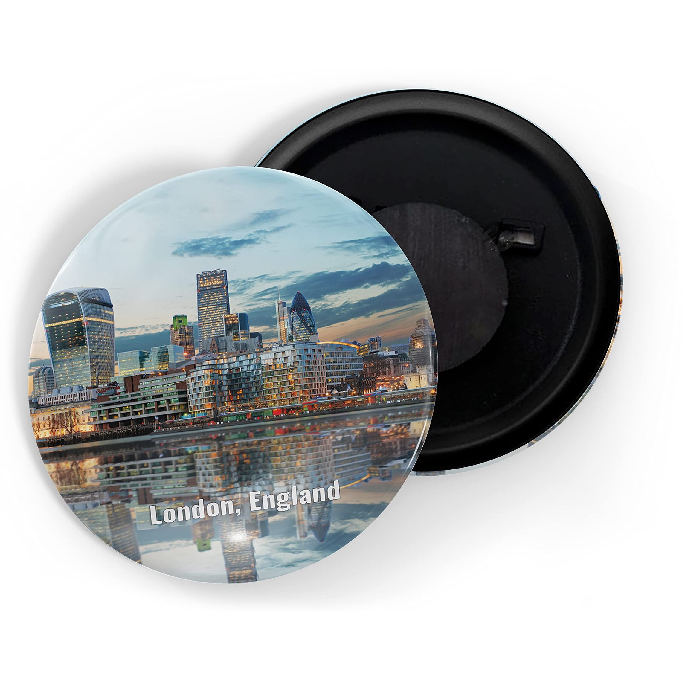 Dhcrafts Fridge Magnet Multicolor Famous Tourist Place London England D7 Glossy Finish Design Pack Of 1