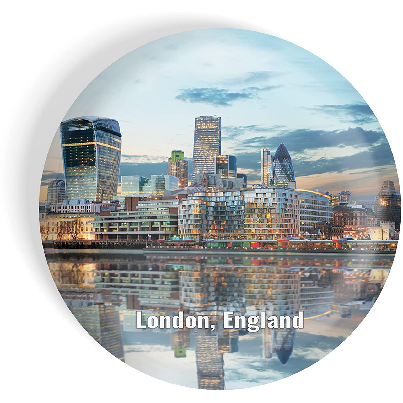 Dhcrafts Fridge Magnet Multicolor Famous Tourist Place London England D7 Glossy Finish Design Pack Of 1