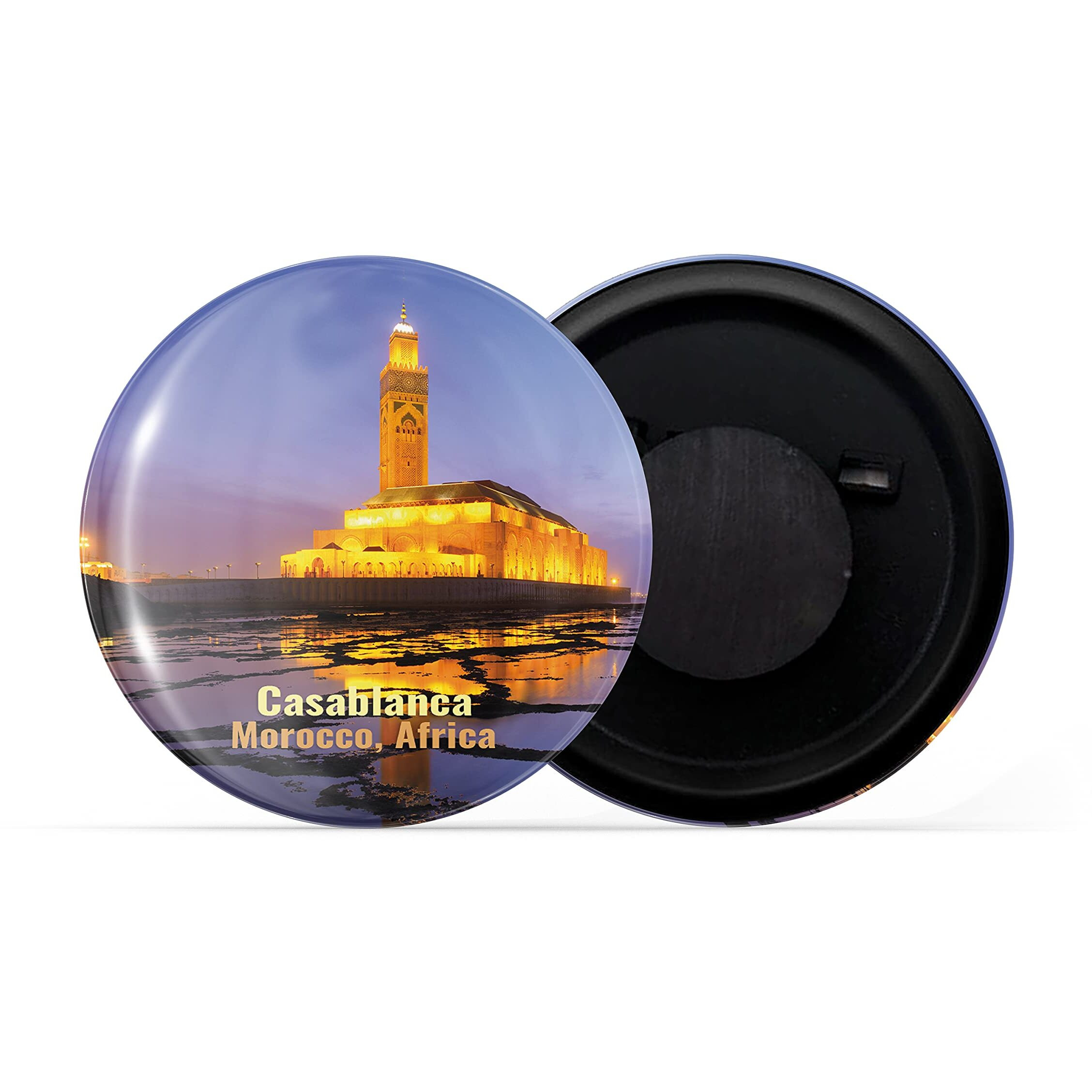 Dhcrafts Fridge Magnet Multicolor Famous Tourist Place Casablanca Morocco, Africa Glossy Finish Design Pack Of 1