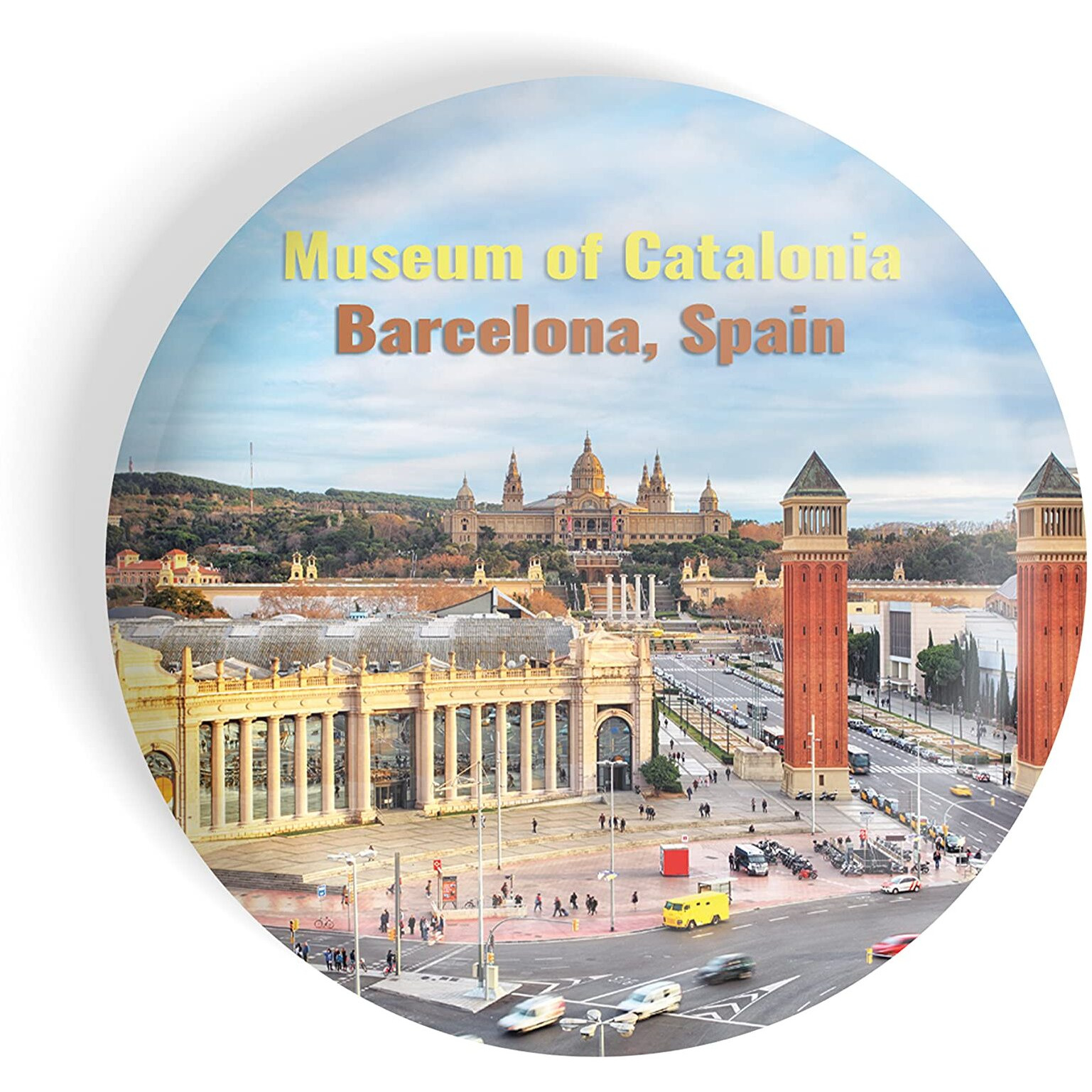 Dhcrafts Fridge Magnet Multicolor Famous Tourist Place Museum Of Catalonia Barcelona Spain Glossy Finish Design Pack Of 1