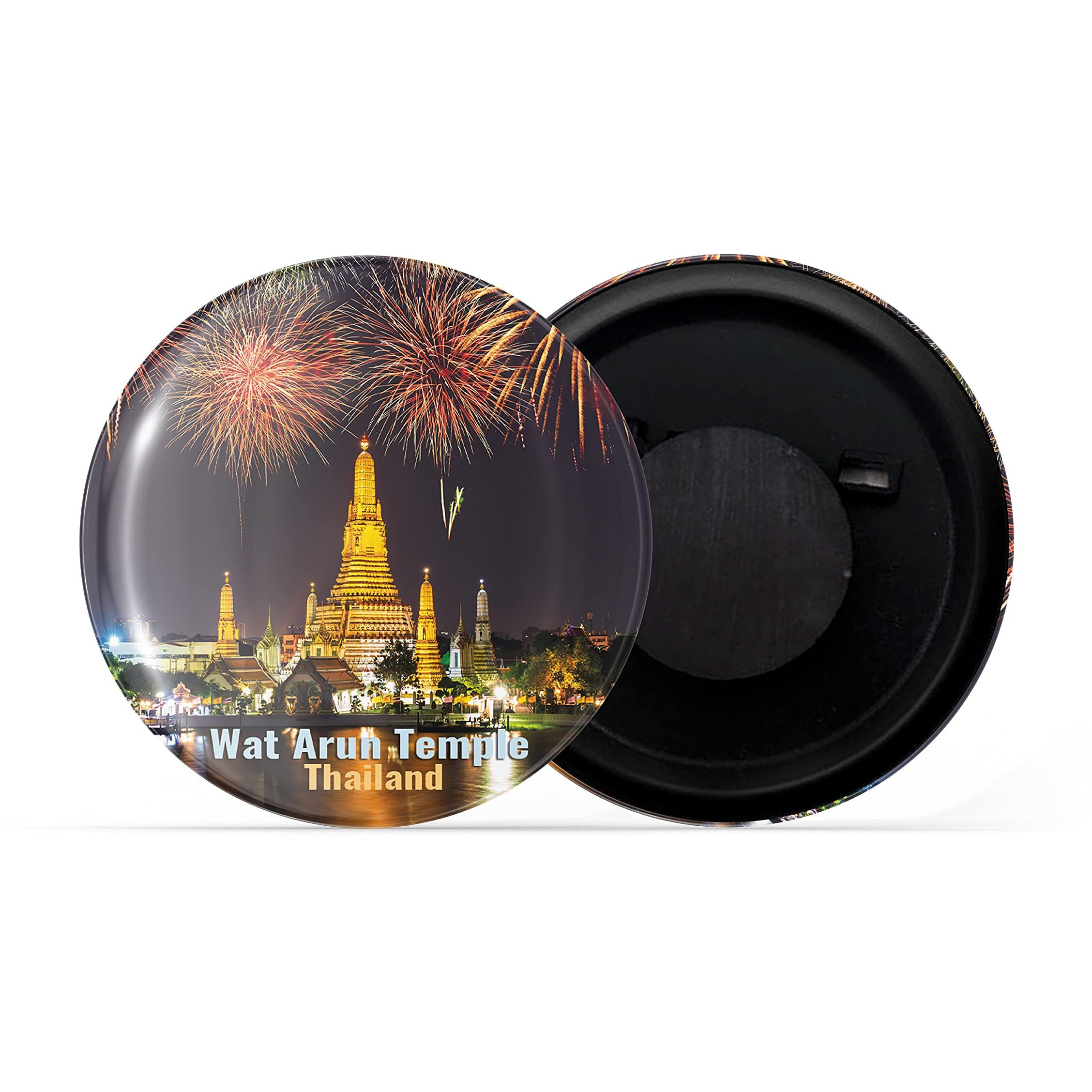 Dhcrafts Fridge Magnet Multicolor Famous Tourist Place Wat Arun Temple Thailand D2 Glossy Finish Design Pack Of 1