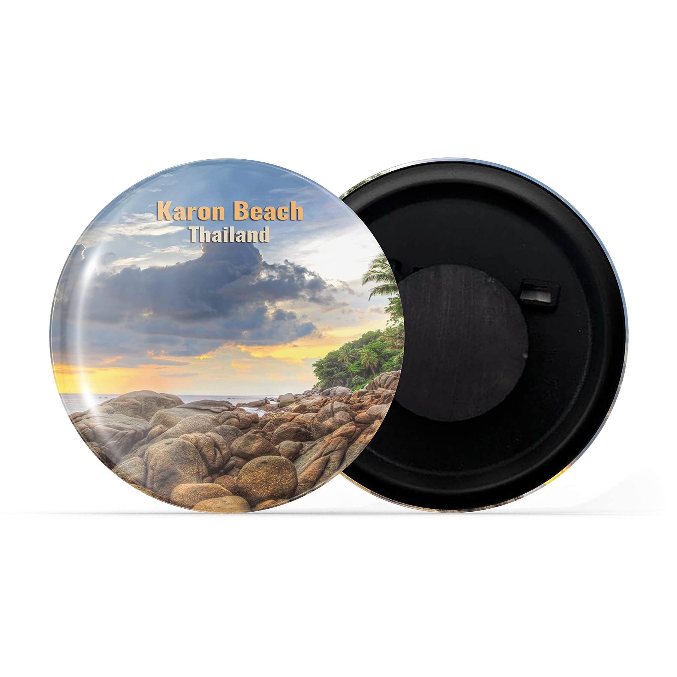Dhcrafts Fridge Magnet Multicolor Famous Tourist Place Karon Beach Thailand Glossy Finish Design Pack Of 1