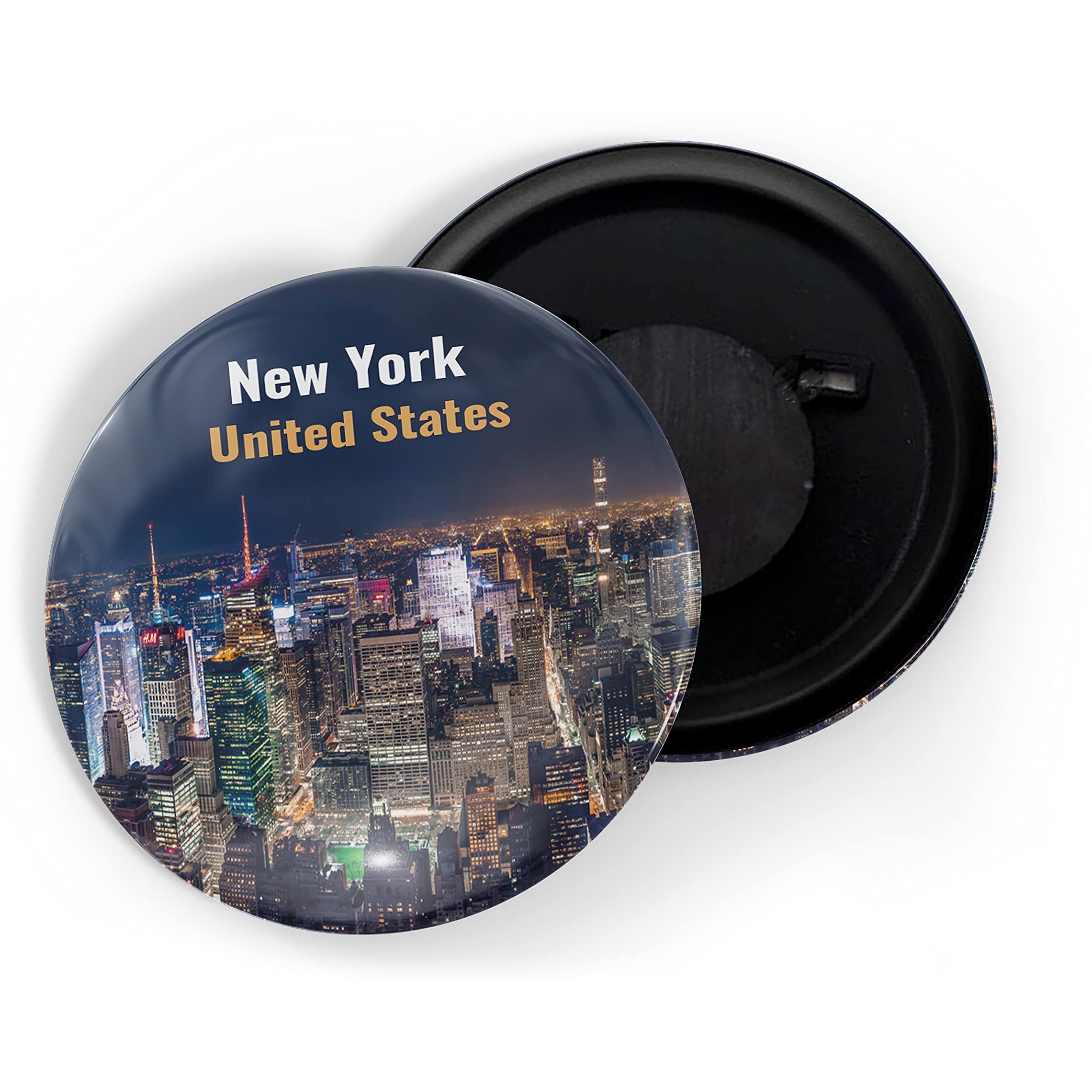 Dhcrafts Fridge Magnet Multicolor Famous Tourist Place New York United States D1 Glossy Finish Design Pack Of 1