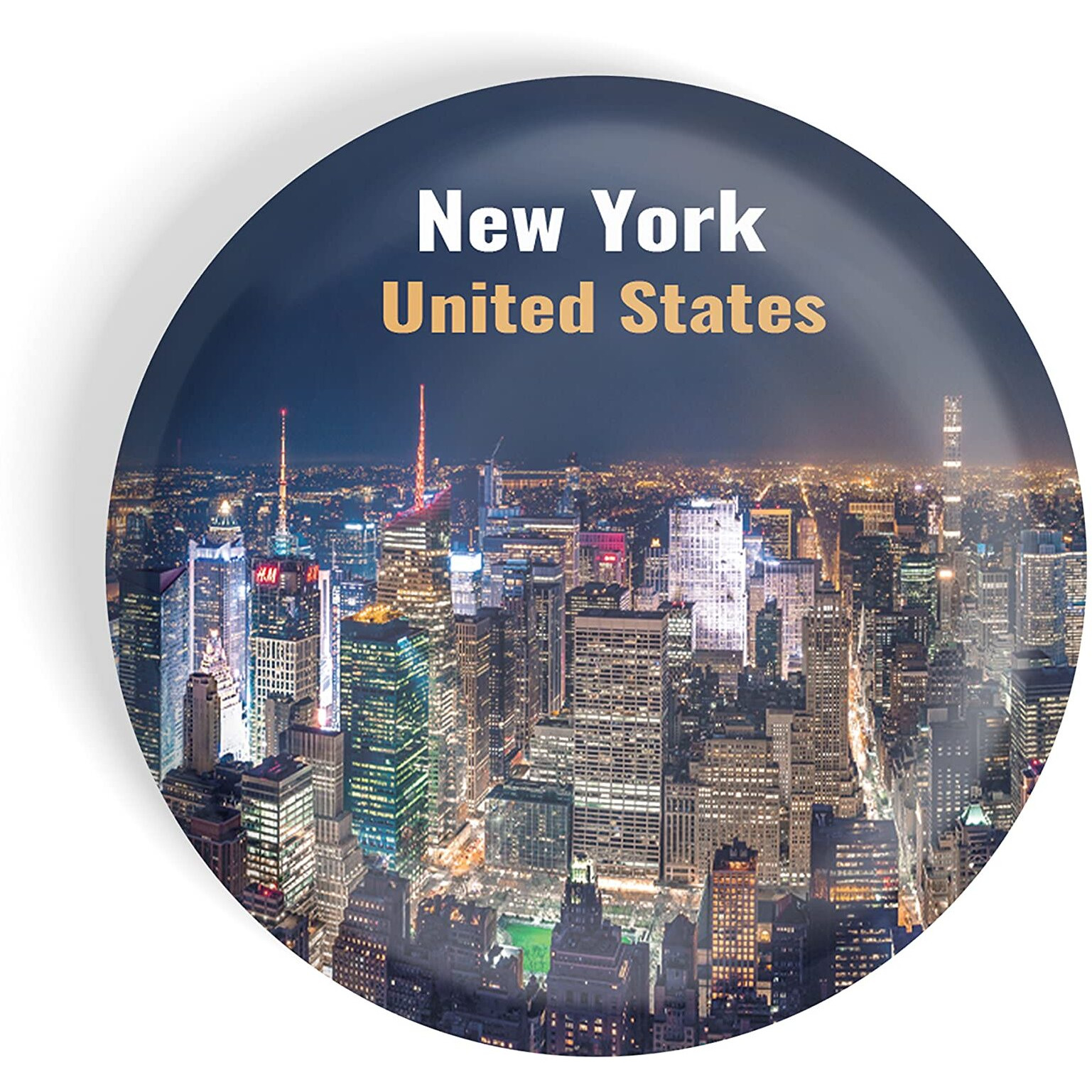 Dhcrafts Fridge Magnet Multicolor Famous Tourist Place New York United States D1 Glossy Finish Design Pack Of 1