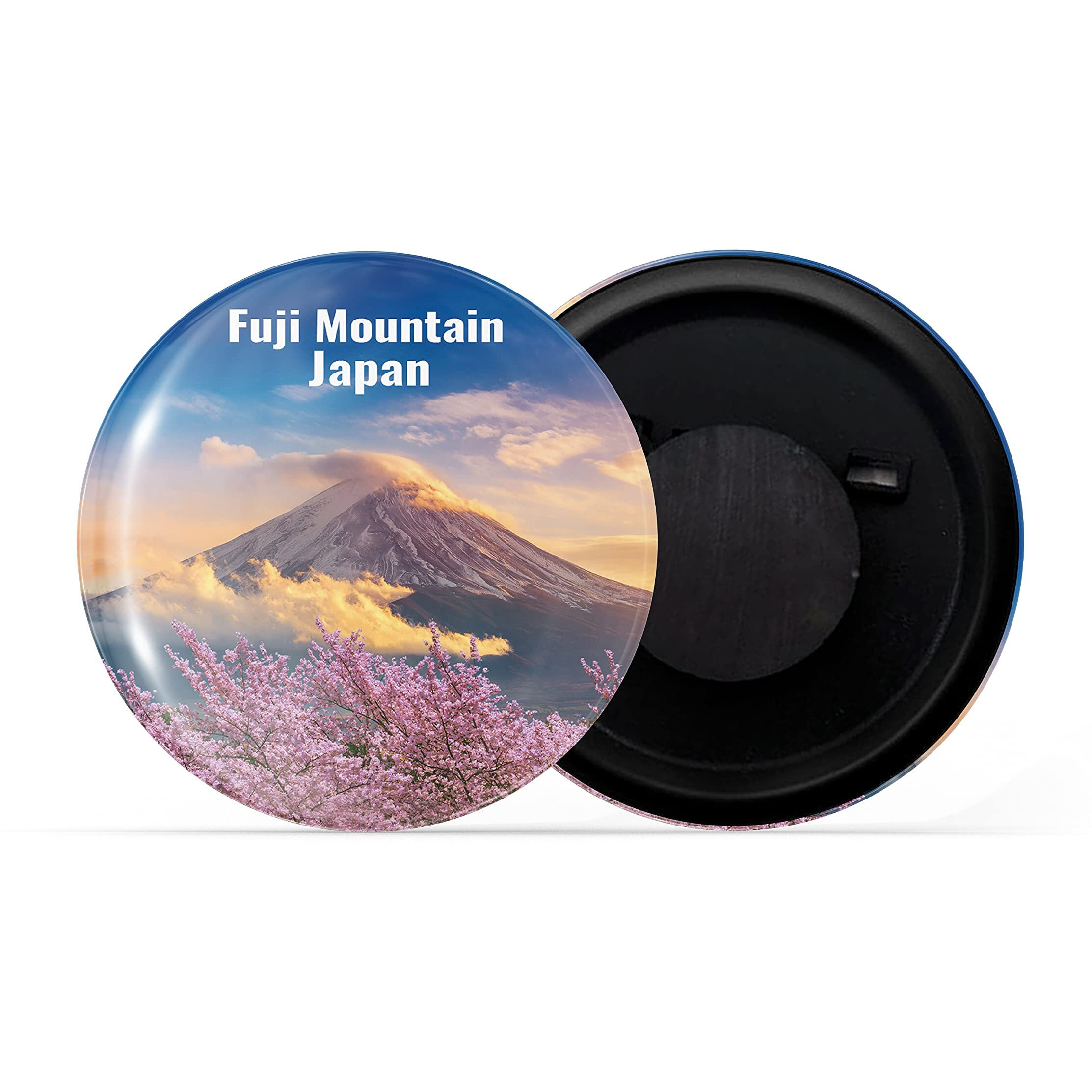 Dhcrafts Fridge Magnet Multicolor Famous Tourist Place Fuji Mountain Japan D1 Glossy Finish Design Pack Of 1