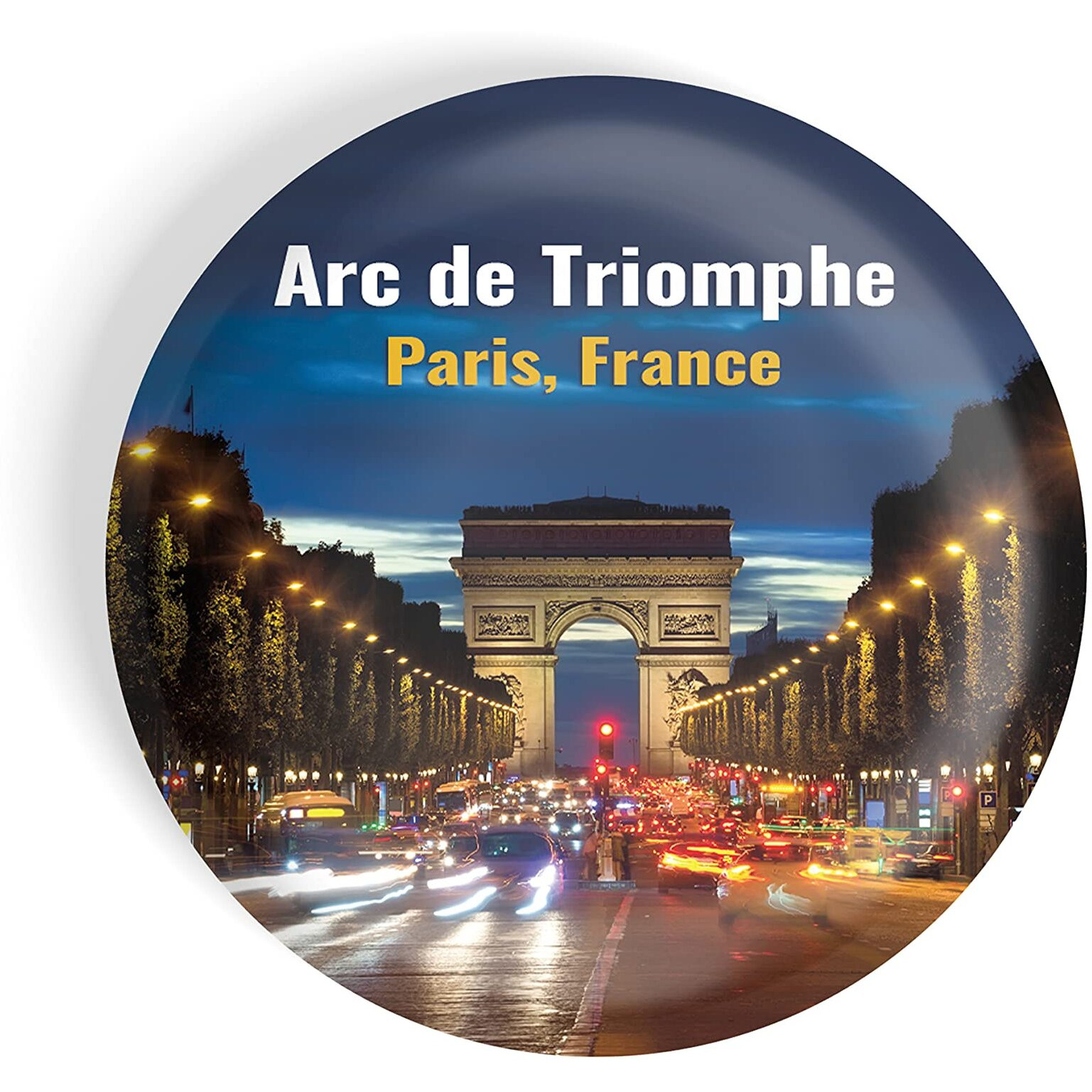 Dhcrafts Fridge Magnet Multicolor Famous Tourist Place Arc De Triomphe Paris France Glossy Finish Design Pack Of 1