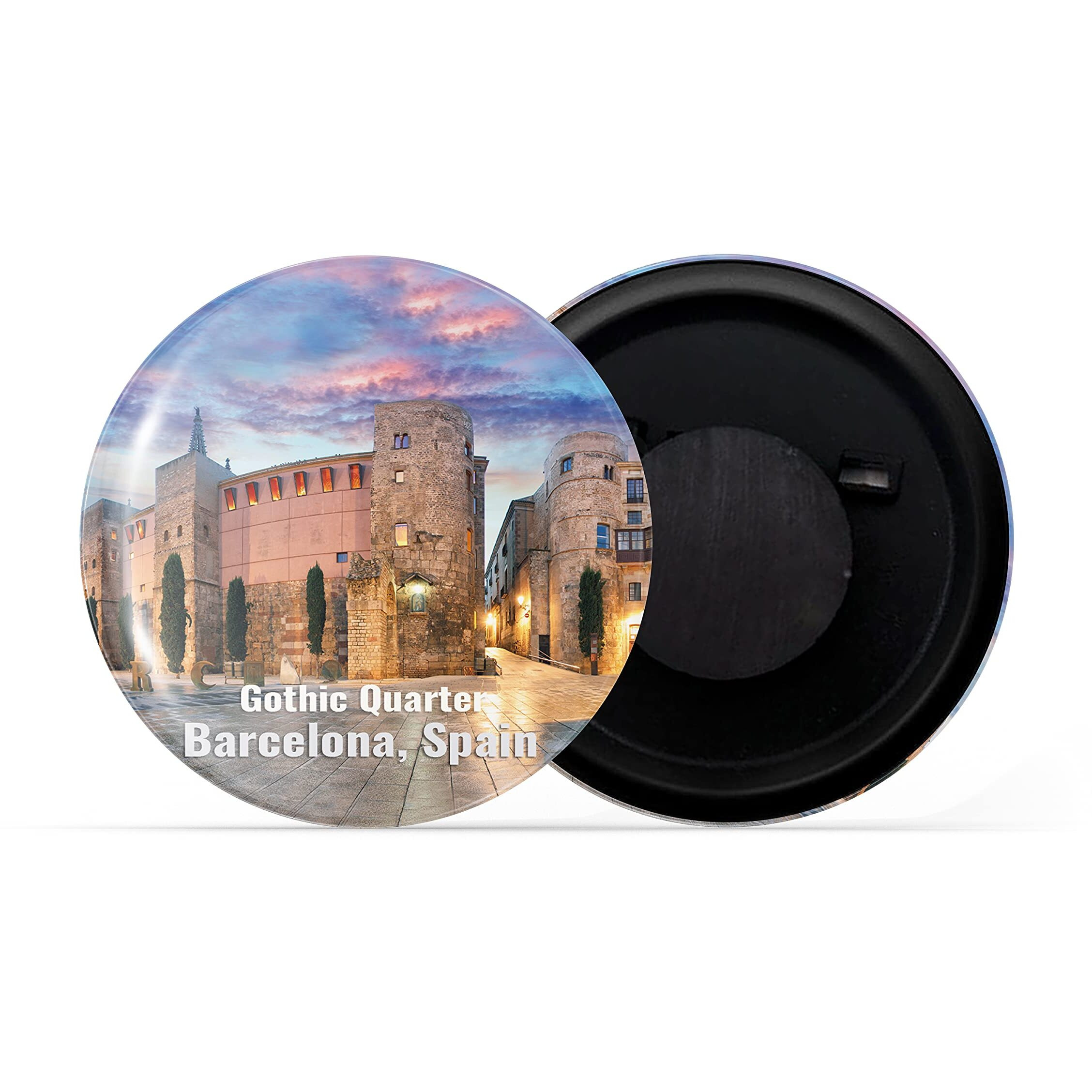 Dhcrafts Fridge Magnet Multicolor Famous Tourist Place Gothic Quarter Barcelona Spain Glossy Finish Design Pack Of 1