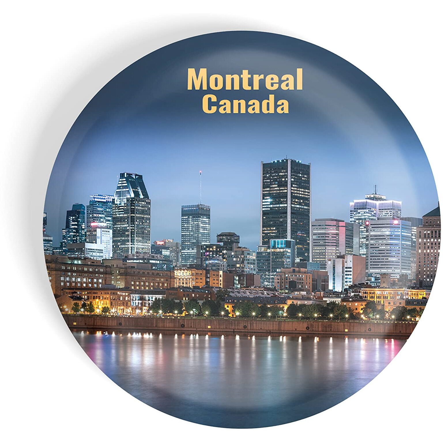Dhcrafts Fridge Magnet Multicolor Famous Tourist Place Montreal Canada Glossy Finish Design Pack Of 1