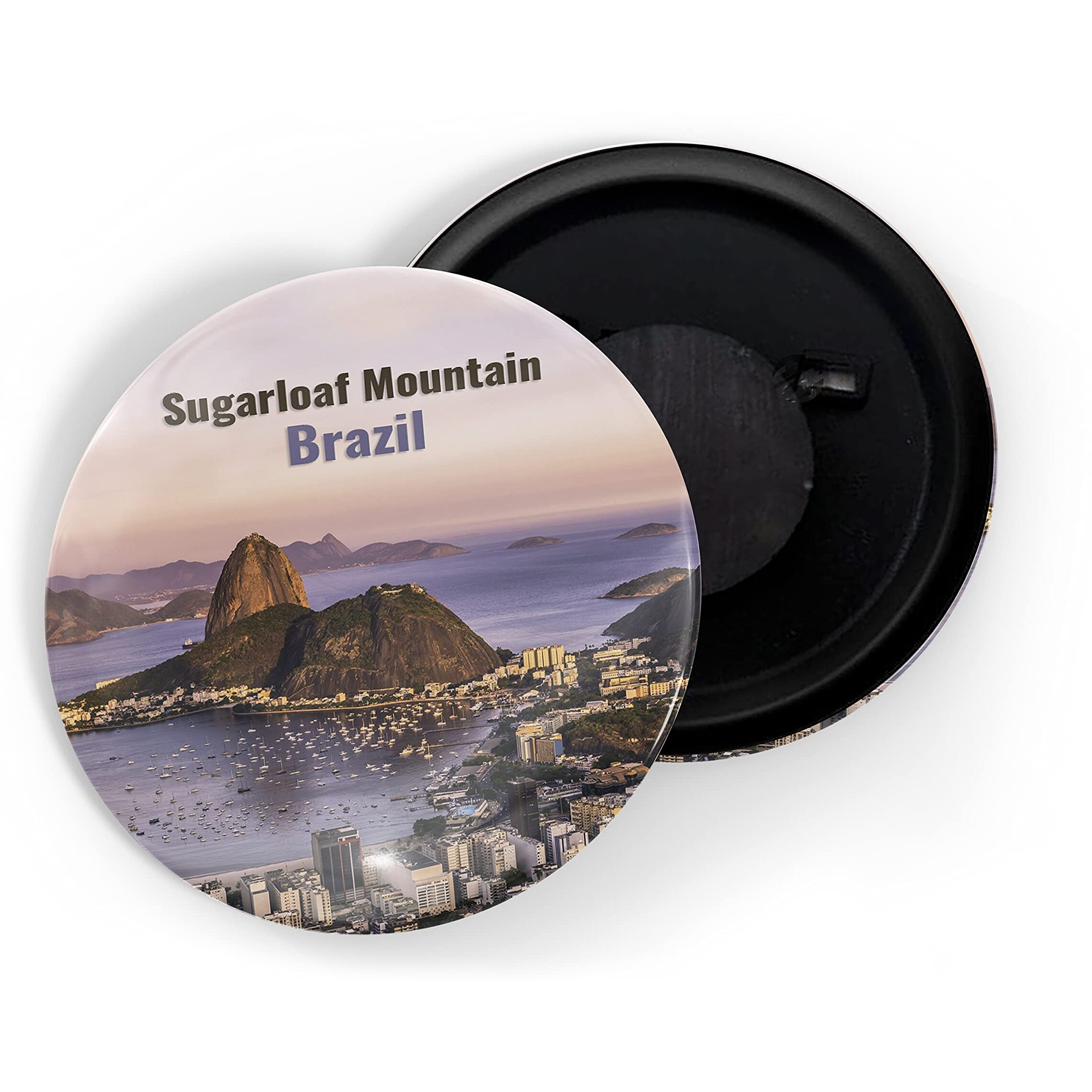 Dhcrafts Fridge Magnet Multicolor Famous Tourist Place Sugarloaf Mountain Brazil Glossy Finish Design Pack Of 1