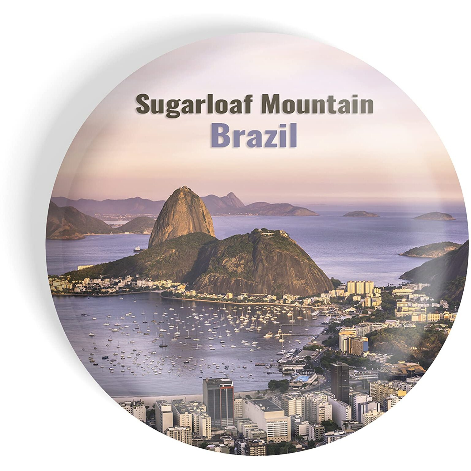 Dhcrafts Fridge Magnet Multicolor Famous Tourist Place Sugarloaf Mountain Brazil Glossy Finish Design Pack Of 1
