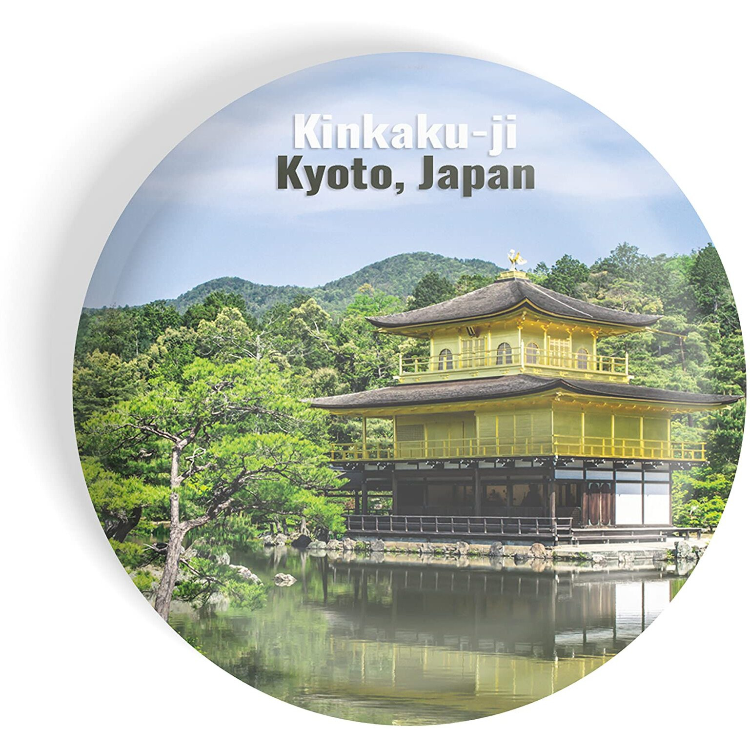 Dhcrafts Fridge Magnet Multicolor Famous Tourist Place Kinkaku-Ji Kyoto, Japan Glossy Finish Design Pack Of 1