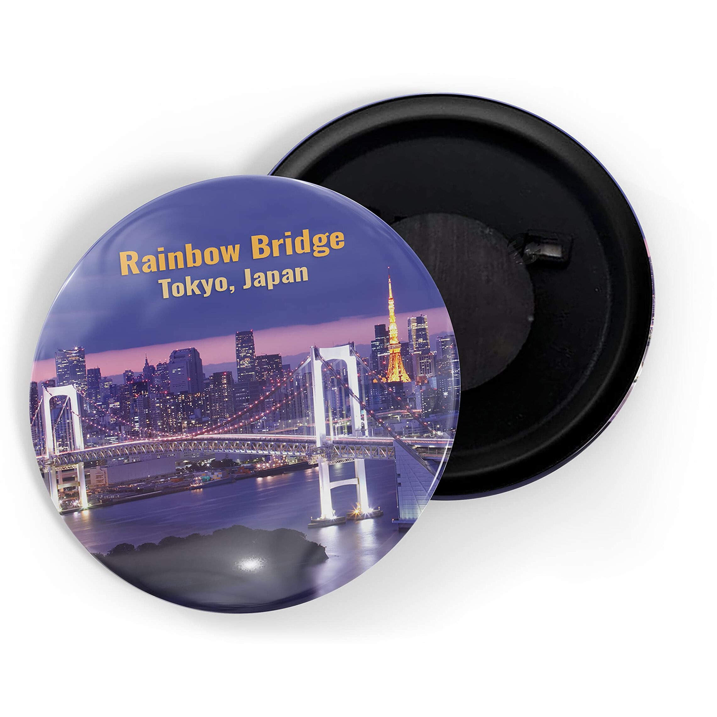 Dhcrafts Fridge Magnet Multicolor Famous Tourist Place Rainbow Bridge Tokyo Japan Glossy Finish Design Pack Of 1