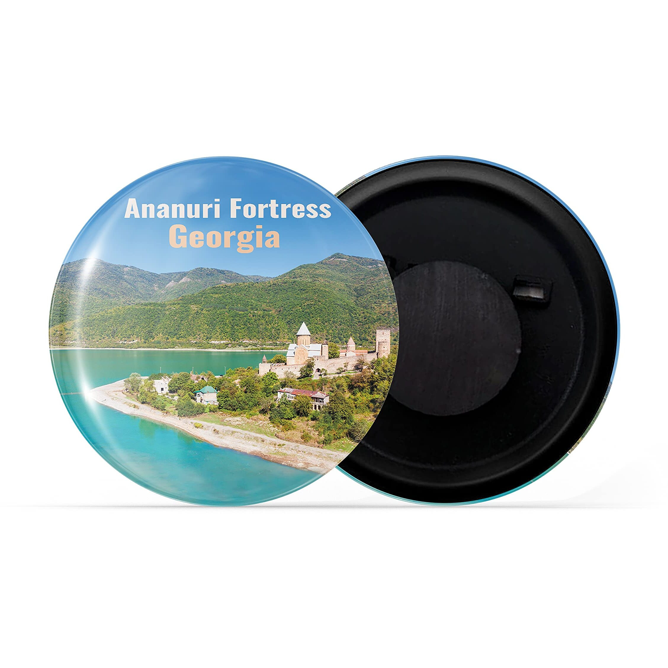 Dhcrafts Fridge Magnet Multicolor Famous Tourist Place Ananuri Fortress Georgia Glossy Finish Design Pack Of 1