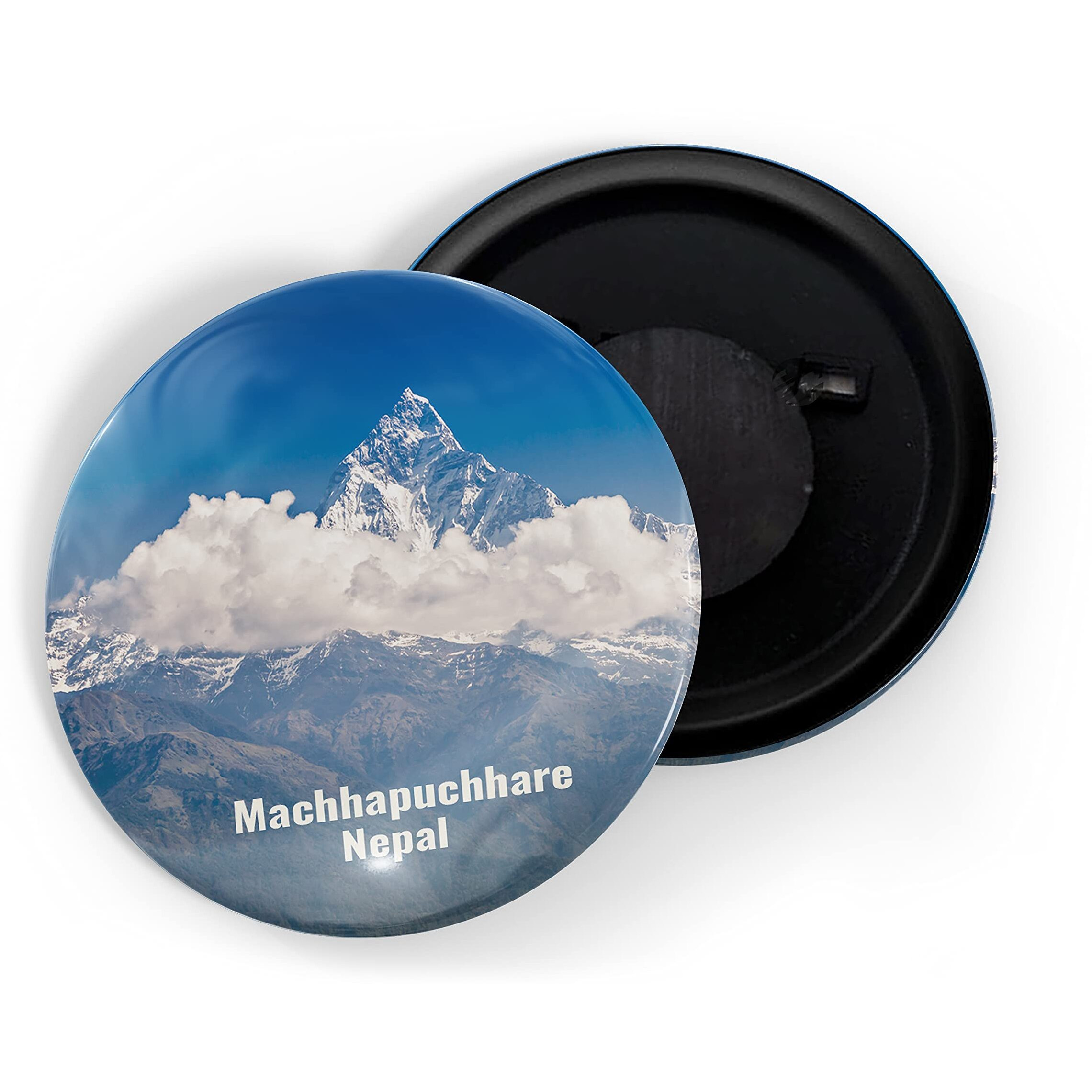 Dhcrafts Fridge Magnet Multicolor Famous Tourist Place Machhapuchhre Nepal Glossy Finish Design Pack Of 1