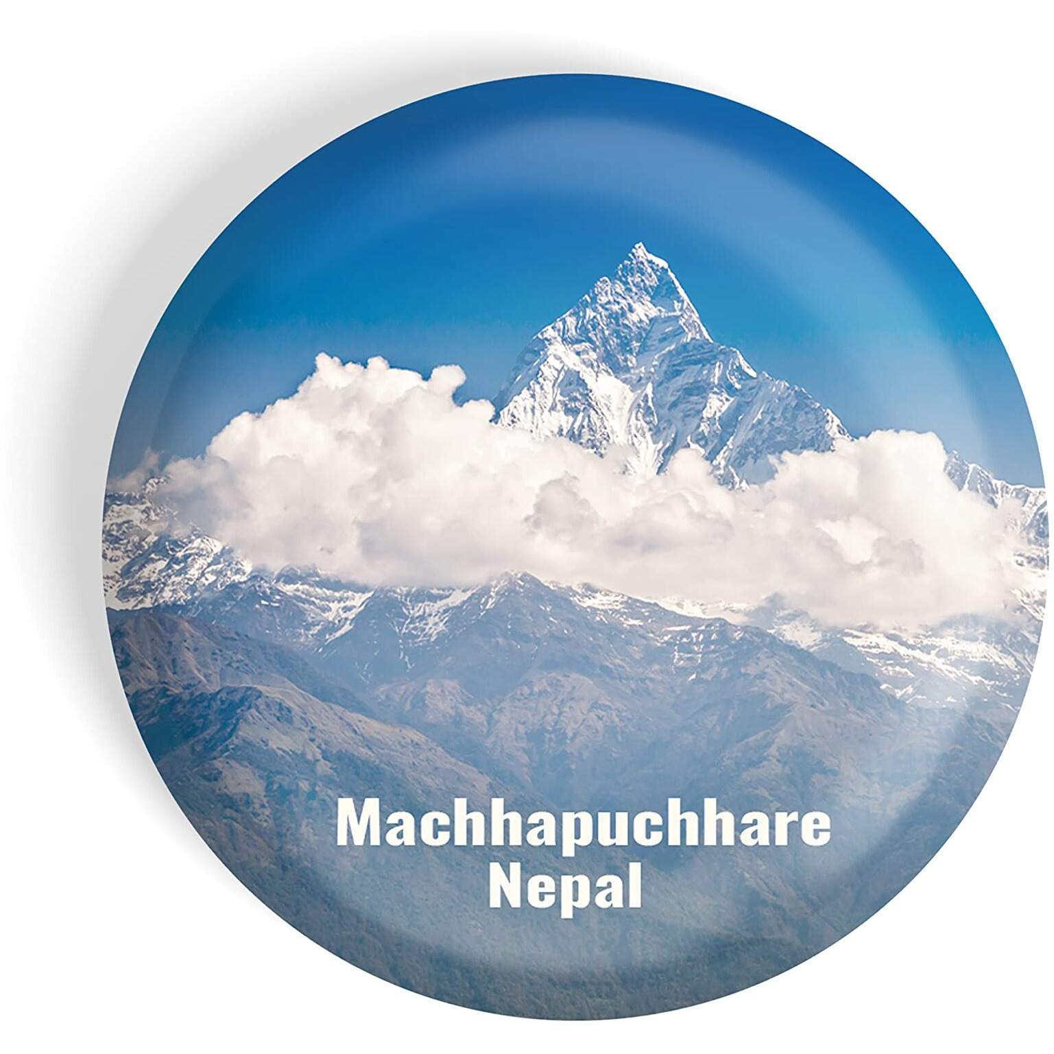Dhcrafts Fridge Magnet Multicolor Famous Tourist Place Machhapuchhre Nepal Glossy Finish Design Pack Of 1