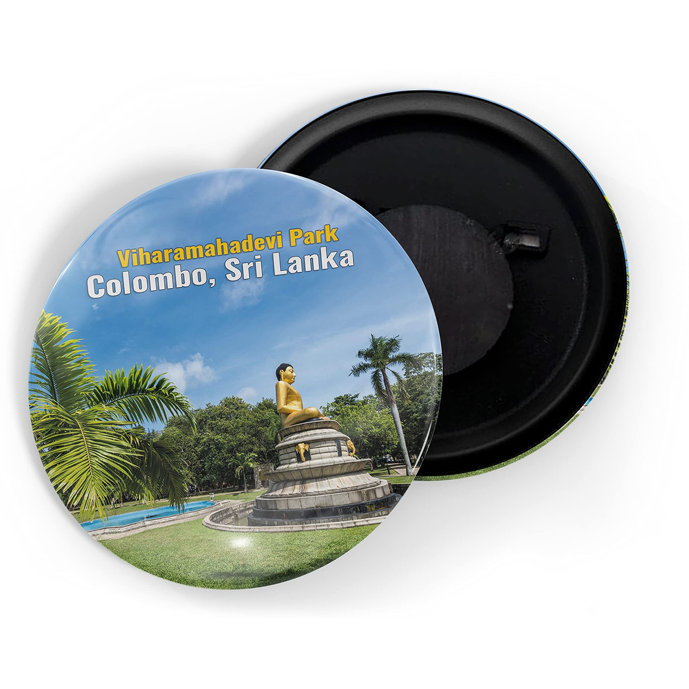 Dhcrafts Fridge Magnet Multicolor Famous Tourist Place Viharamahadevi Park Colombo, Sri Lanka Glossy Finish Design Pack Of 1