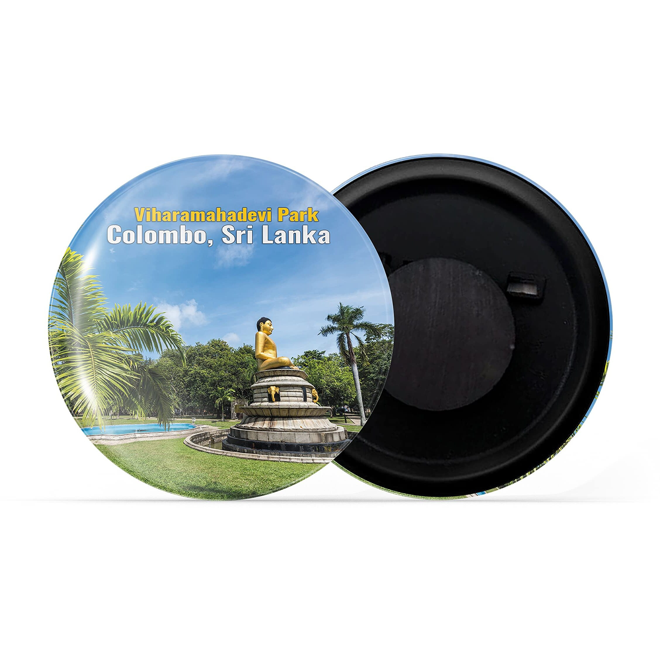 Dhcrafts Fridge Magnet Multicolor Famous Tourist Place Viharamahadevi Park Colombo, Sri Lanka Glossy Finish Design Pack Of 1