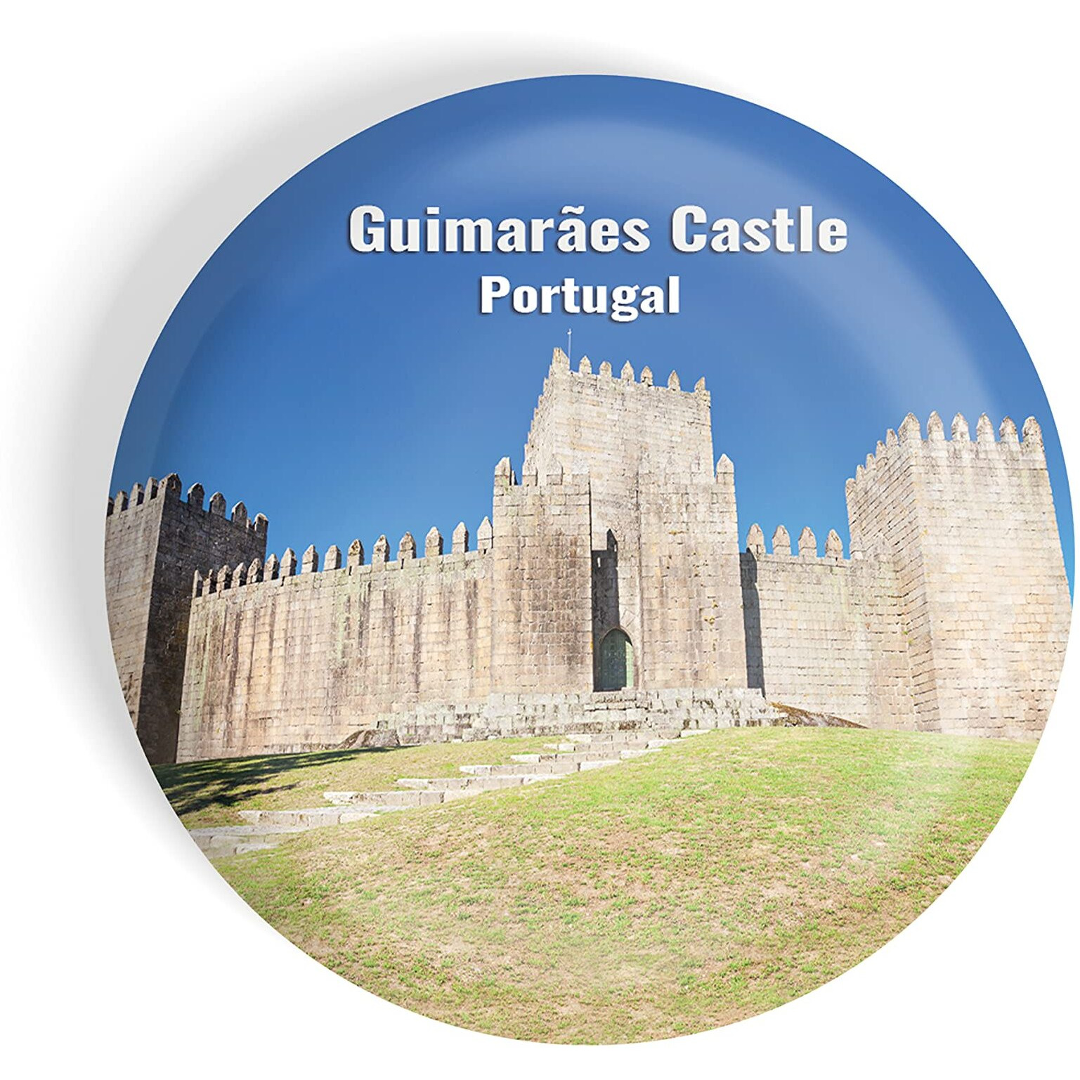 Dhcrafts Fridge Magnet Multicolor Famous Tourist Place Guimaraes Castle Portugal Glossy Finish Design Pack Of 1