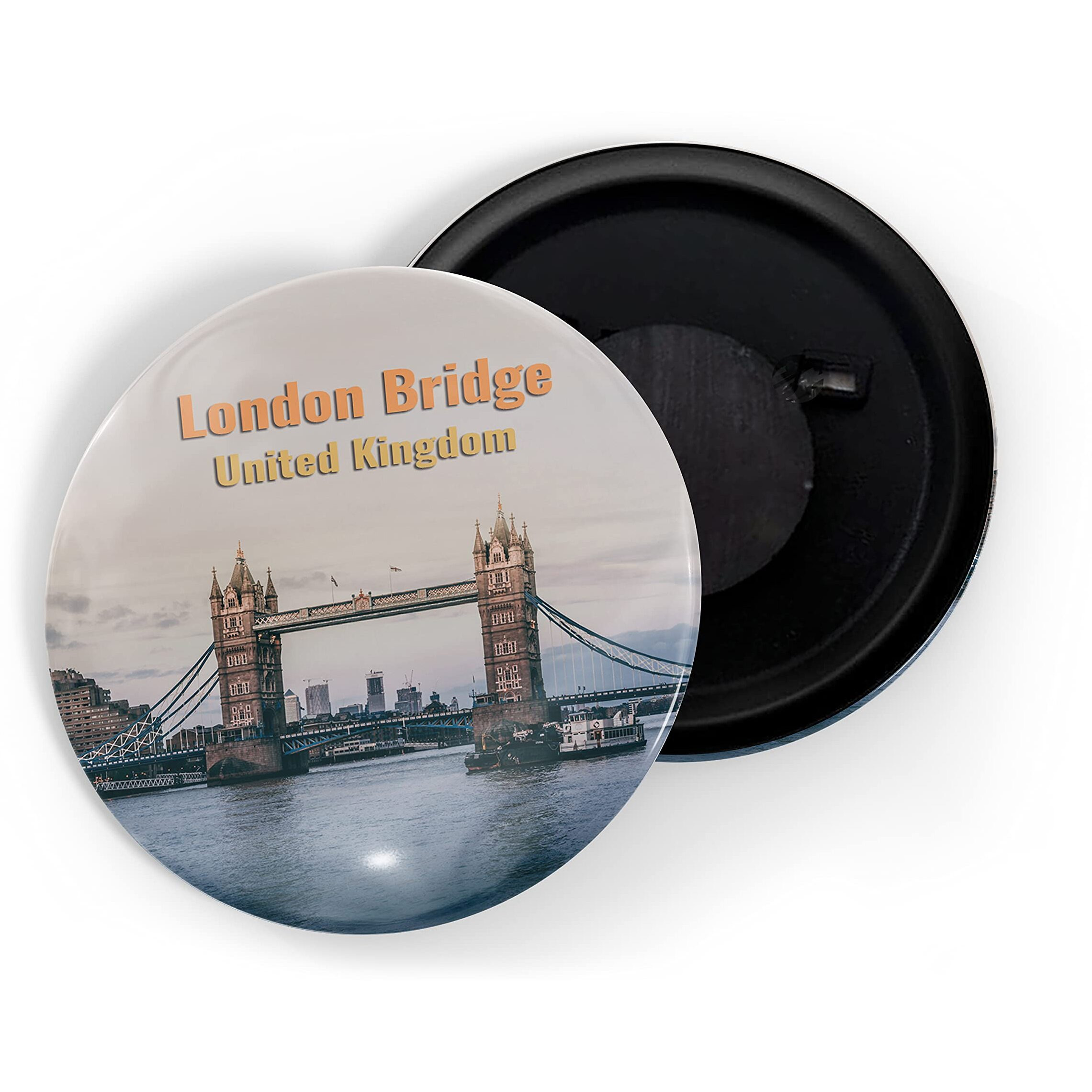 Dhcrafts Fridge Magnet Multicolor Famous Tourist Place London Bridge United Kingdom Glossy Finish Design Pack Of 1
