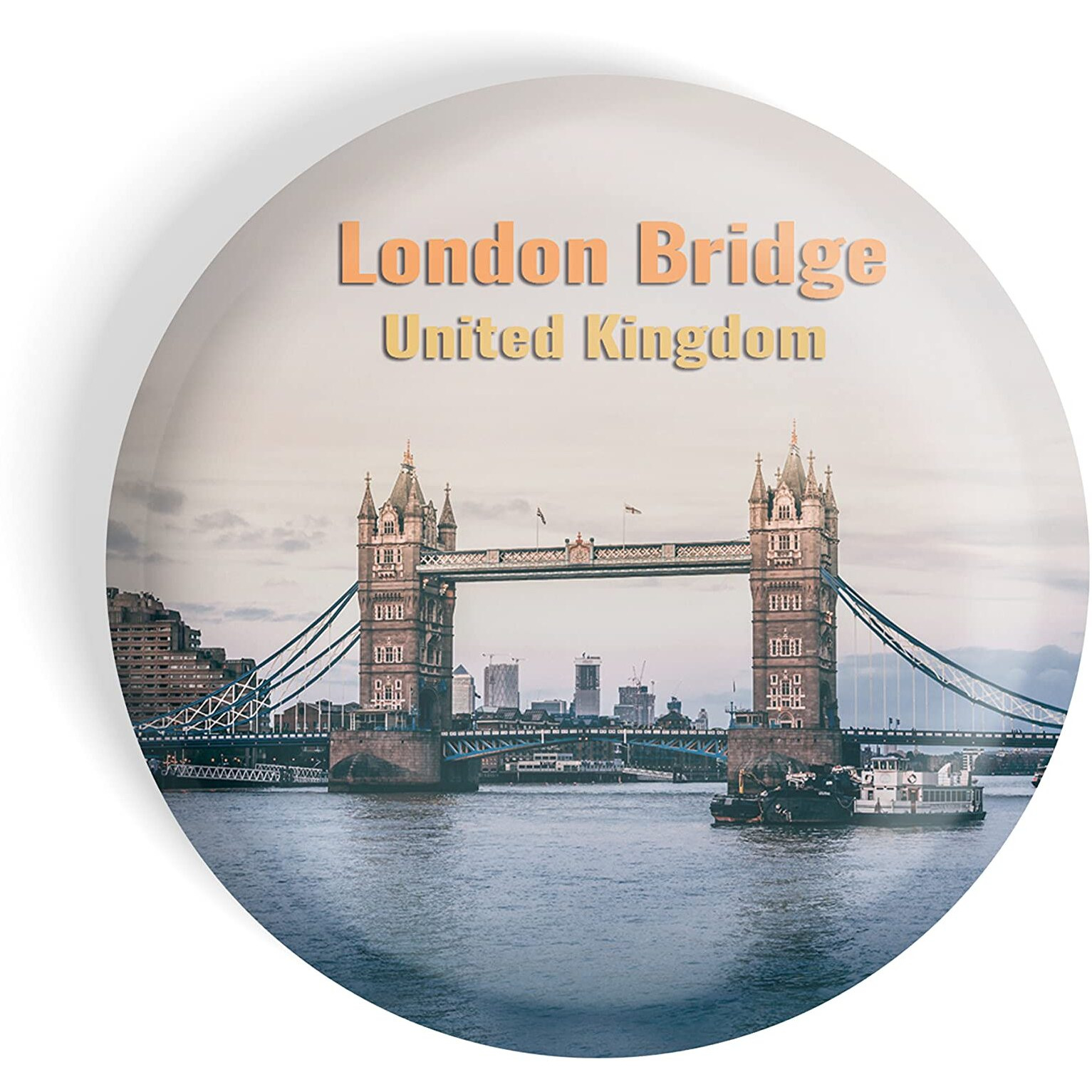 Dhcrafts Fridge Magnet Multicolor Famous Tourist Place London Bridge United Kingdom Glossy Finish Design Pack Of 1