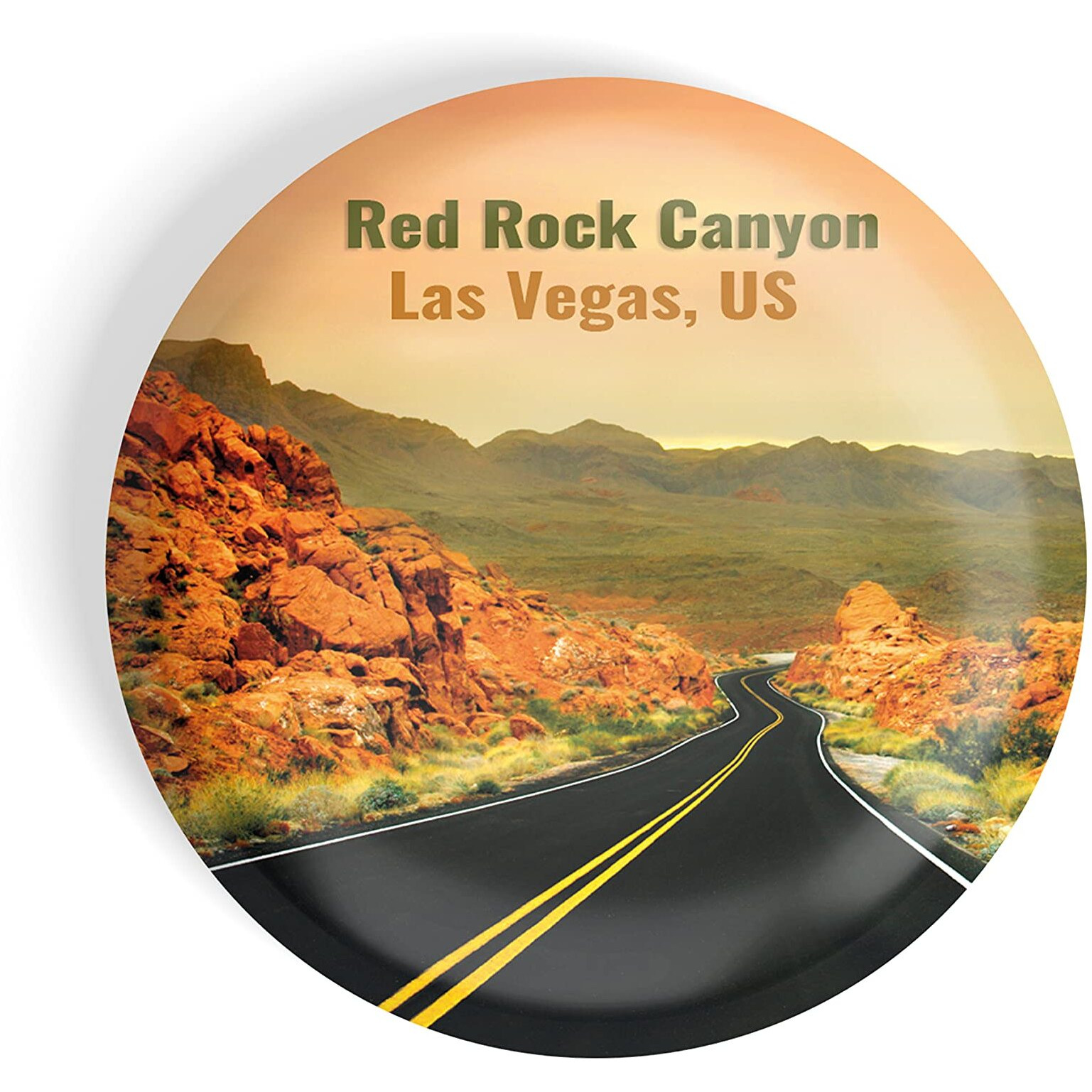 Dhcrafts Fridge Magnet Multicolor Famous Tourist Place Red Rock Canyon Las Vegas United States D1 Glossy Finish Design Pack Of 1