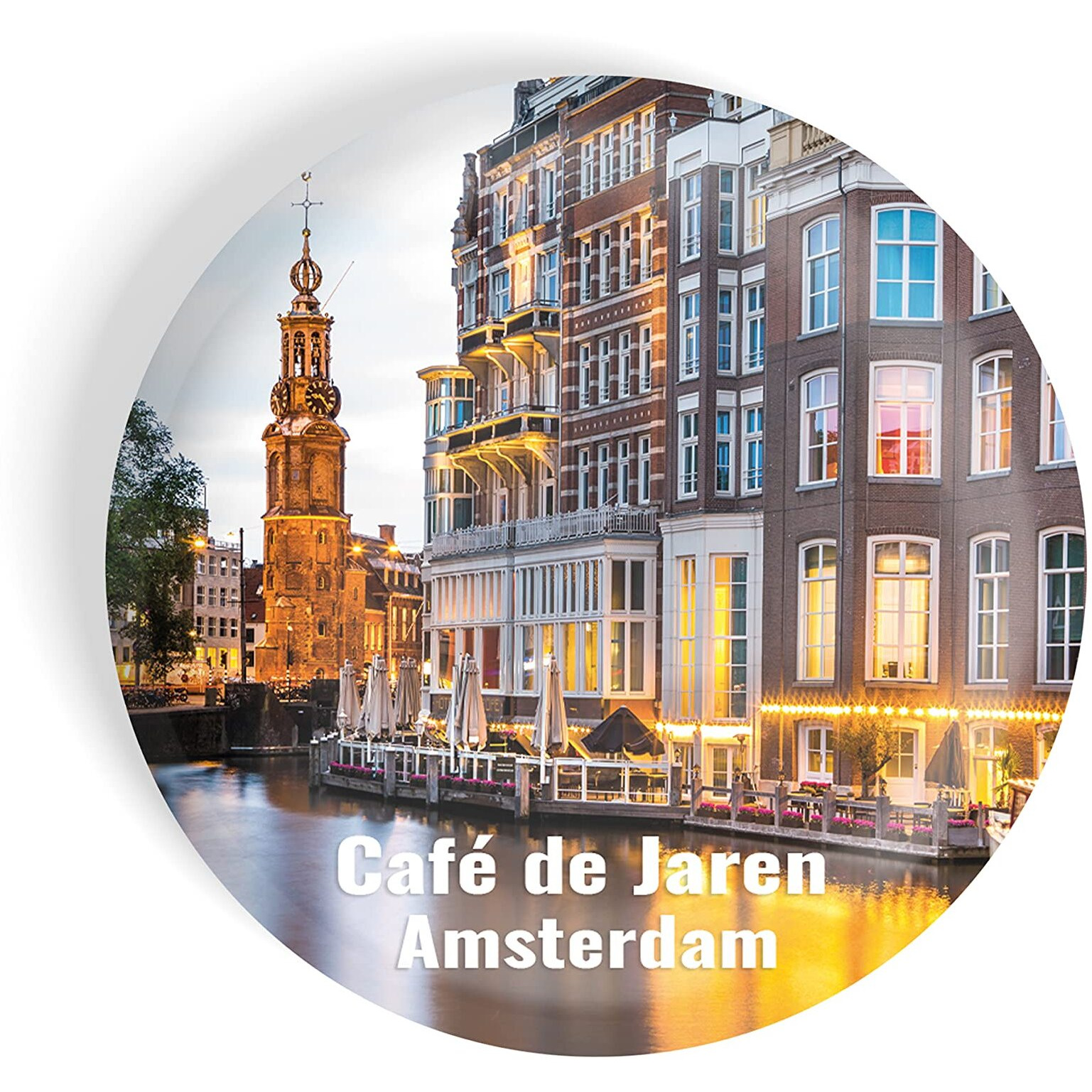 Dhcrafts Fridge Magnet Multicolor Famous Tourist Place Cafe De Jaren Amsterdam Glossy Finish Design Pack Of 1