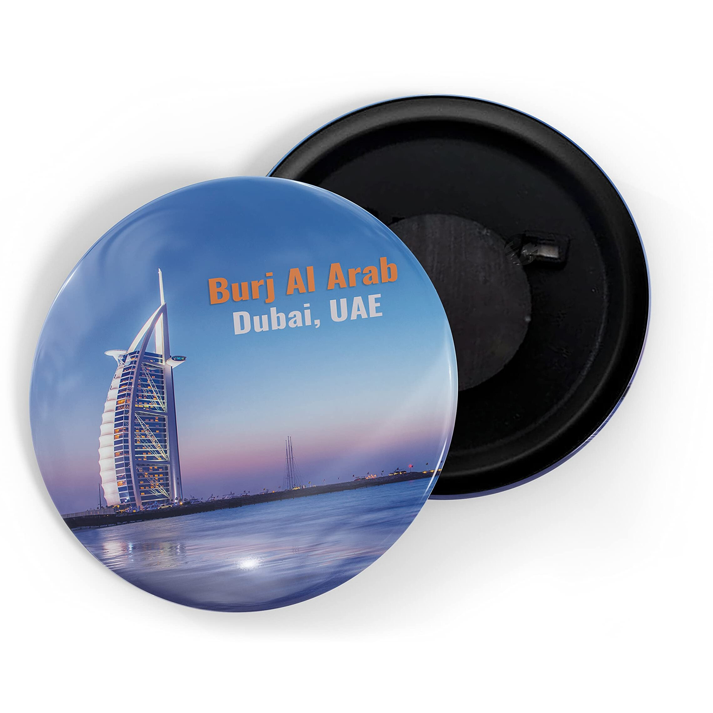 Dhcrafts Fridge Magnet Multicolor Famous Tourist Place Burj Al Arab Dubai Uae Glossy Finish Design Pack Of 1
