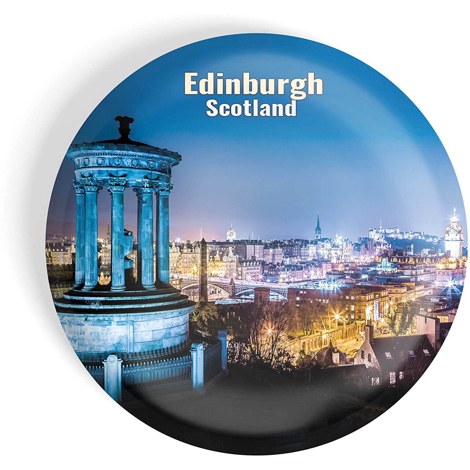 Dhcrafts Fridge Magnet Multicolor Famous Tourist Place Edinburgh Scotland Glossy Finish Design Pack Of 1