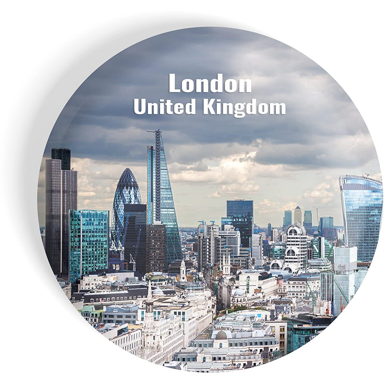 Dhcrafts Fridge Magnet Multicolor Famous Tourist Place London England D4 Glossy Finish Design Pack Of 1