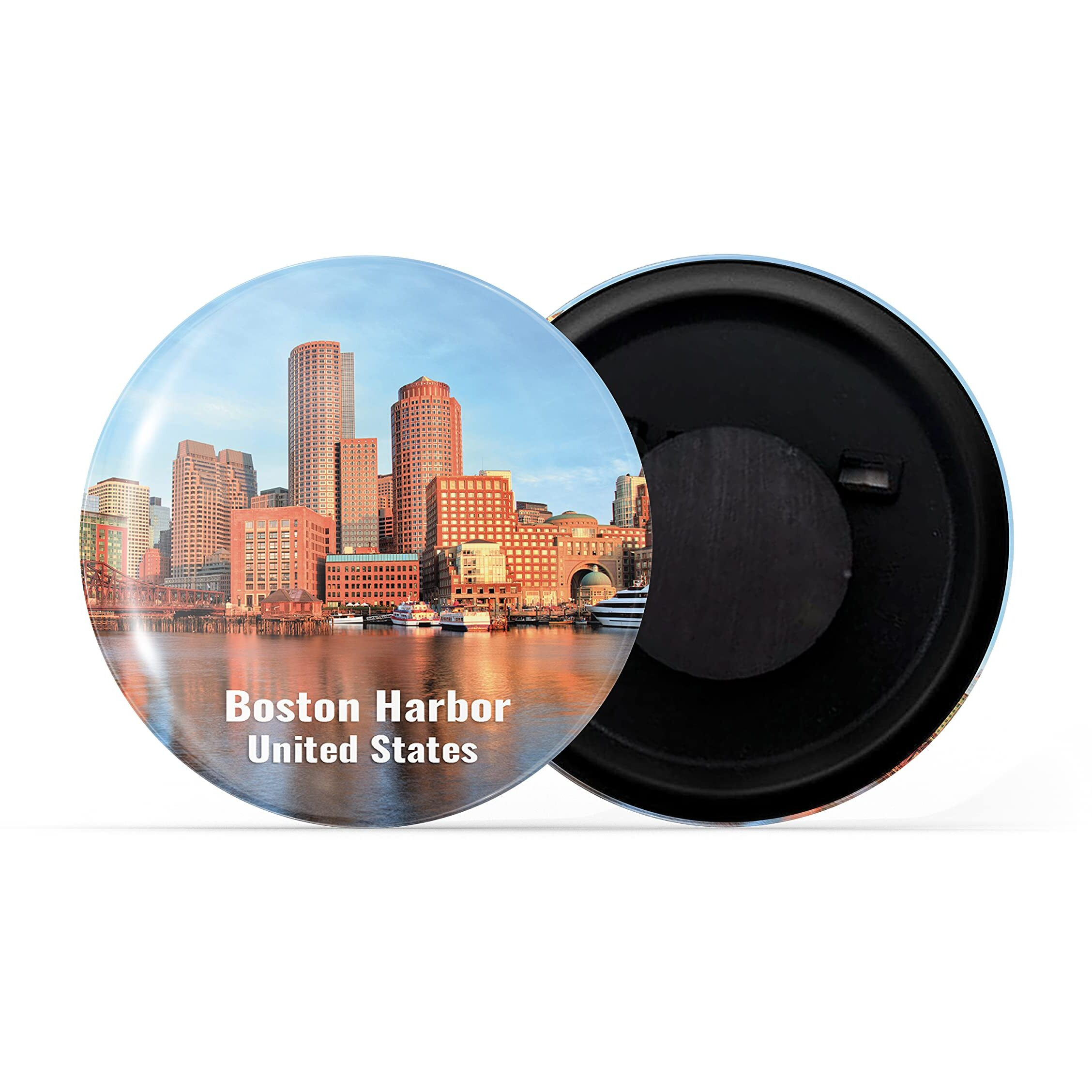 Dhcrafts Fridge Magnet Multicolor Famous Tourist Place Boston Harbor United States Glossy Finish Design Pack Of 1