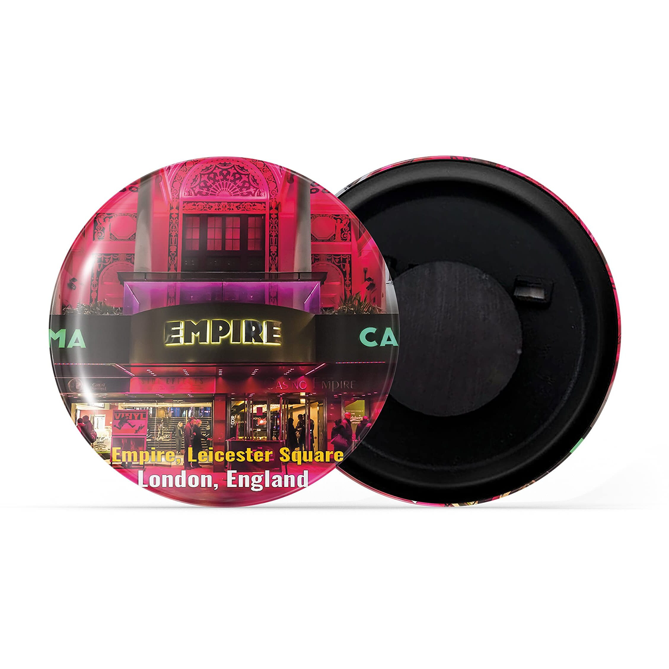 Dhcrafts Fridge Magnet Multicolor Famous Tourist Place Empire Leicester Square London, England Glossy Finish Design Pack Of 1