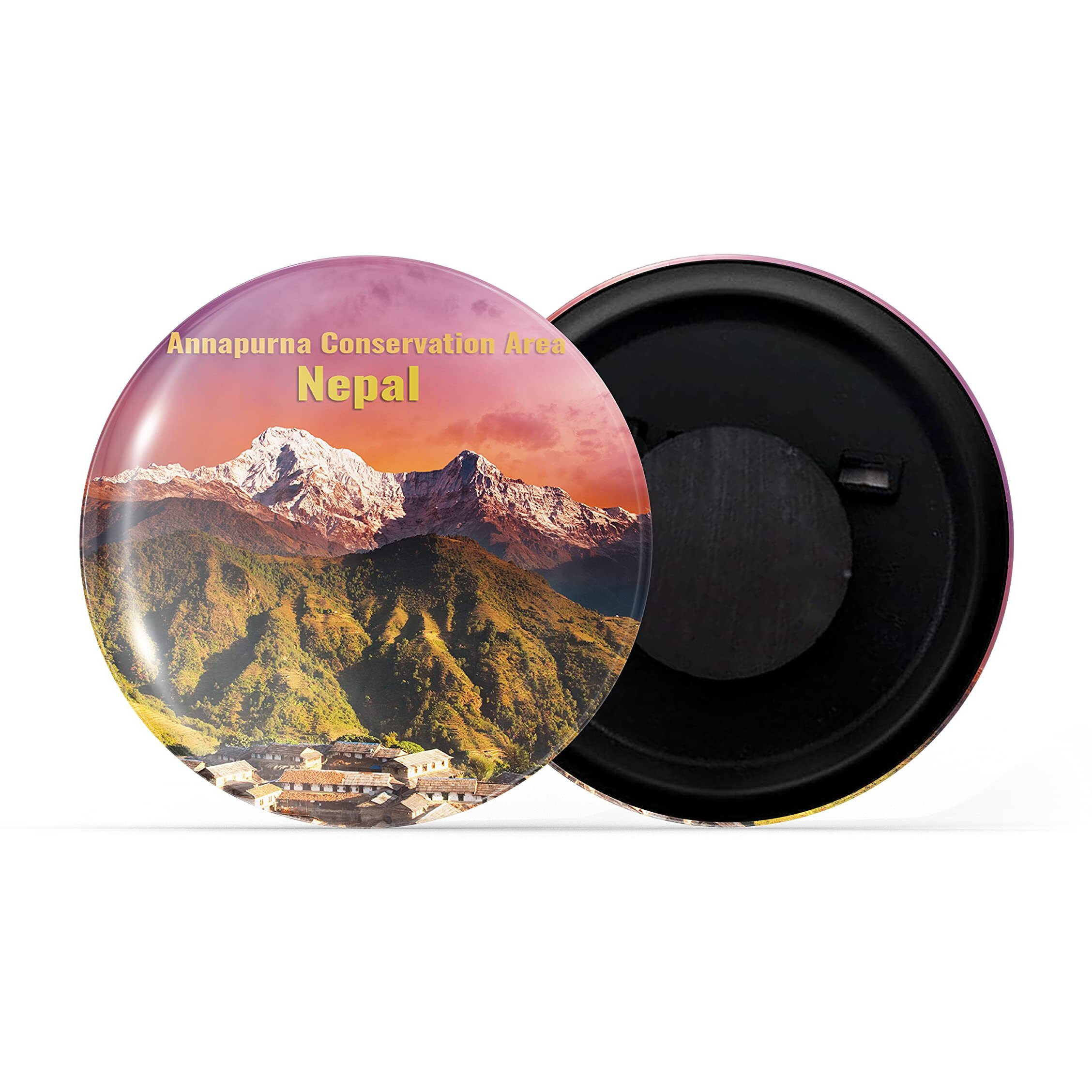 Dhcrafts Fridge Magnet Multicolor Famous Tourist Place Annapurna Conservation Area Nepal Glossy Finish Design Pack Of 1
