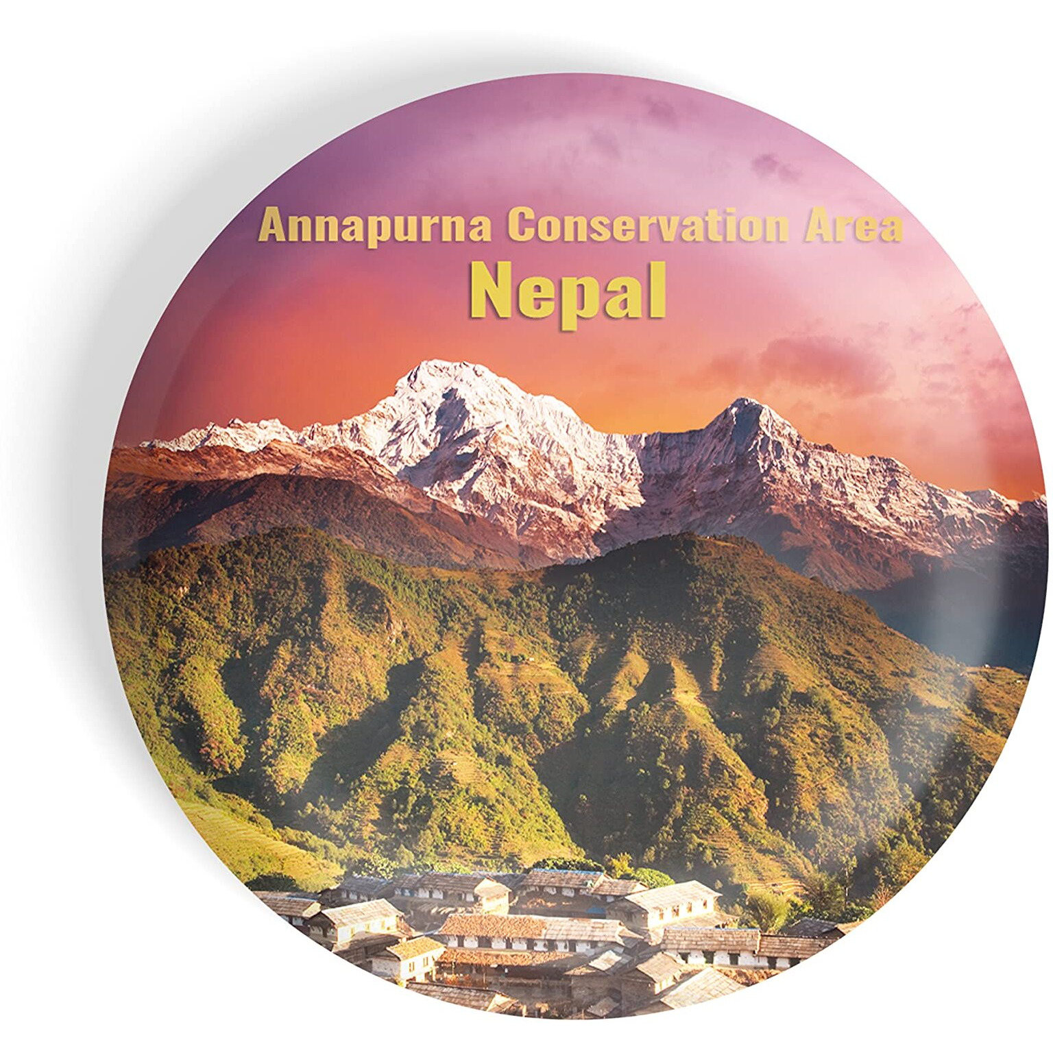 Dhcrafts Fridge Magnet Multicolor Famous Tourist Place Annapurna Conservation Area Nepal Glossy Finish Design Pack Of 1