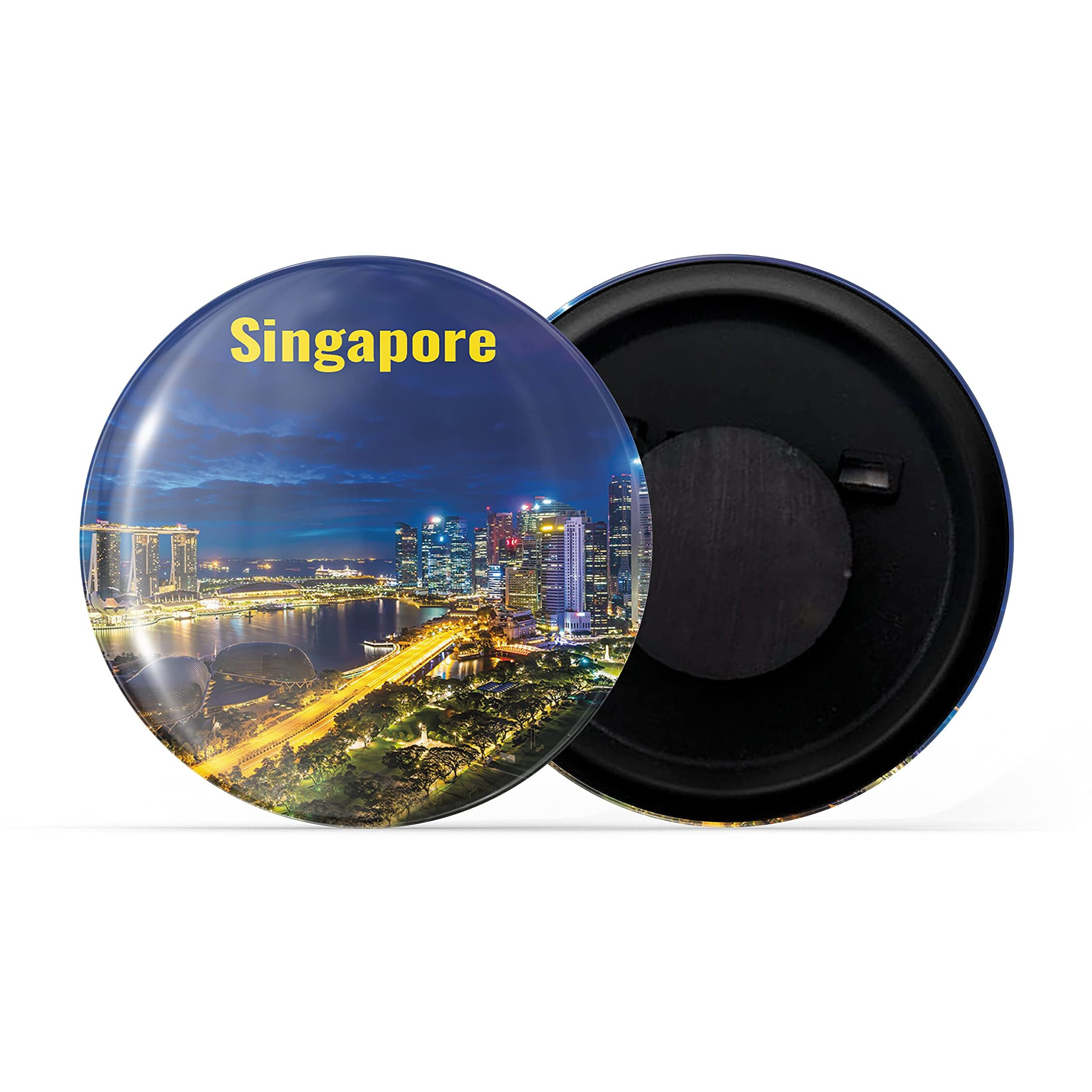 Dhcrafts Fridge Magnet Multicolor Famous Tourist Place Singapore D7 Glossy Finish Design Pack Of 1