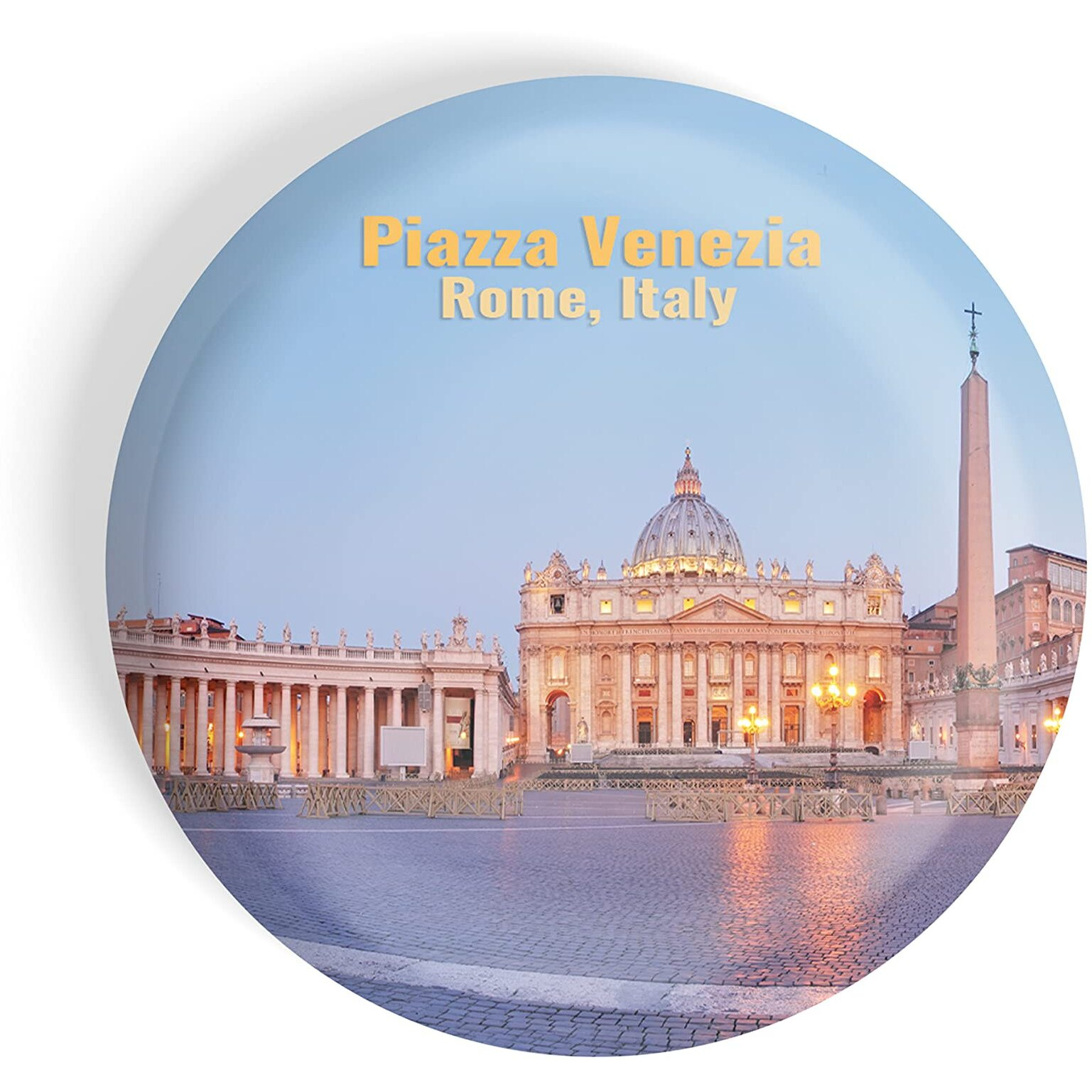 Dhcrafts Fridge Magnet Multicolor Famous Tourist Place Piazza Venezia Rome Italy D1 Glossy Finish Design Pack Of 1