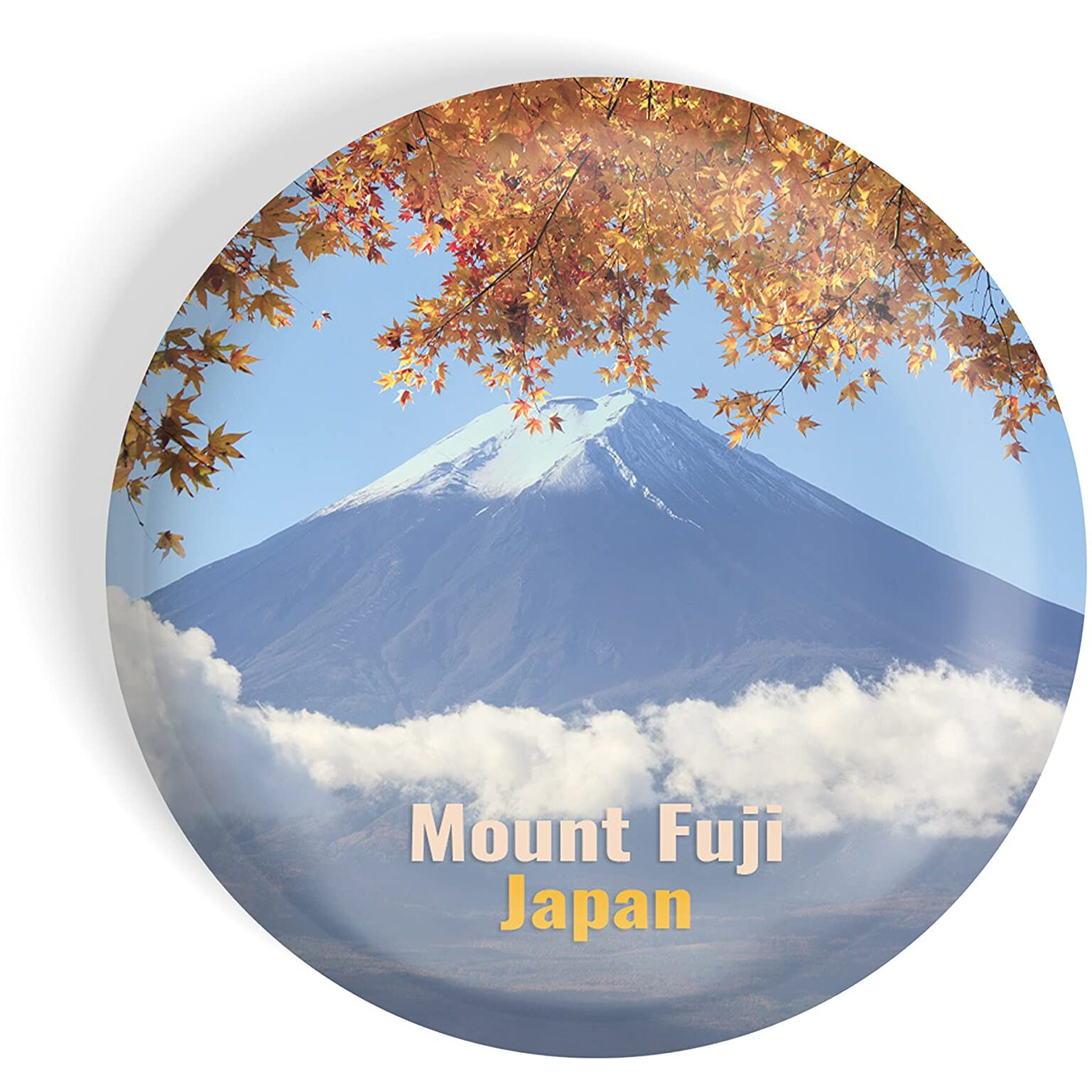 Dhcrafts Fridge Magnet Multicolor Famous Tourist Place Mount Fuji Japan Glossy Finish Design Pack Of 1