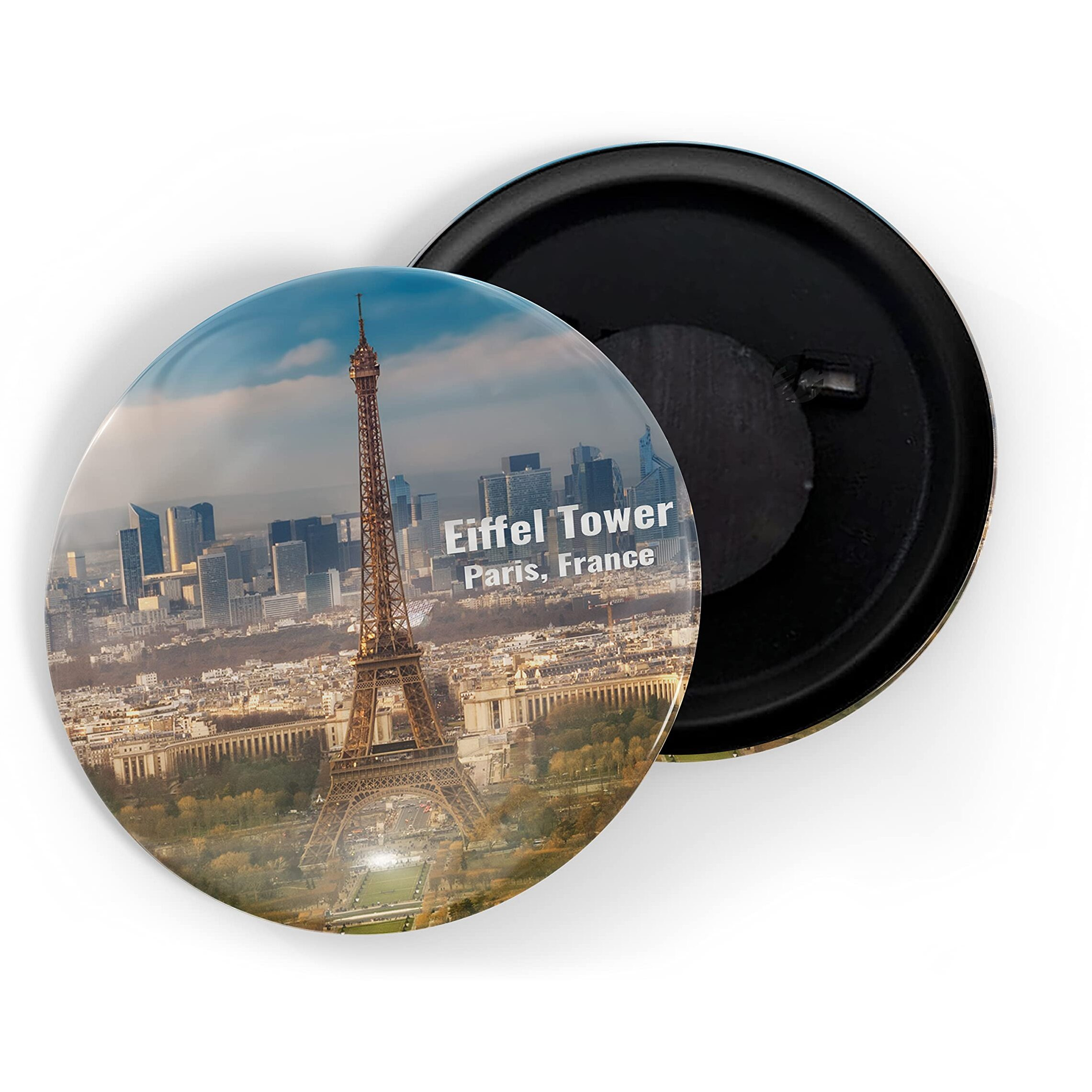 Dhcrafts Fridge Magnet Multicolor Famous Tourist Place Eiffel Tower Paris France D4 Glossy Finish Design Pack Of 1