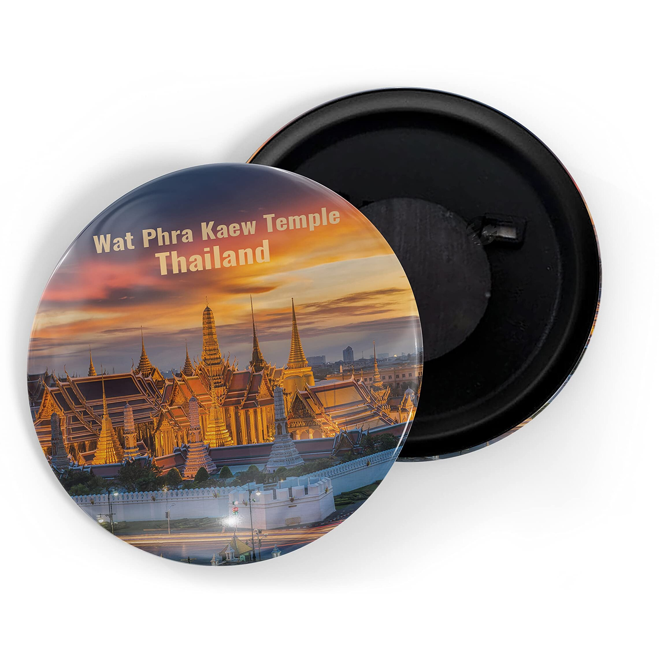 Dhcrafts Fridge Magnet Multicolor Famous Tourist Place Wat Phra Kaew Temple Thailand D2 Glossy Finish Design Pack Of 1