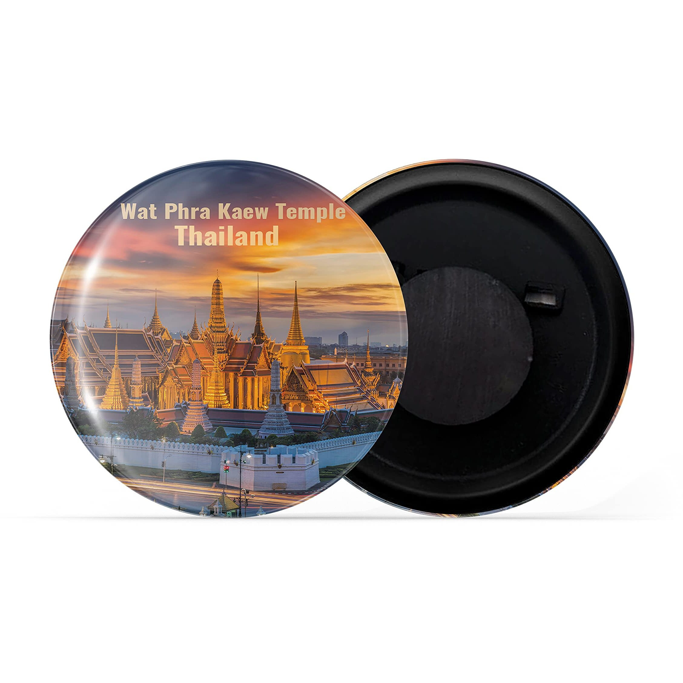 Dhcrafts Fridge Magnet Multicolor Famous Tourist Place Wat Phra Kaew Temple Thailand D2 Glossy Finish Design Pack Of 1