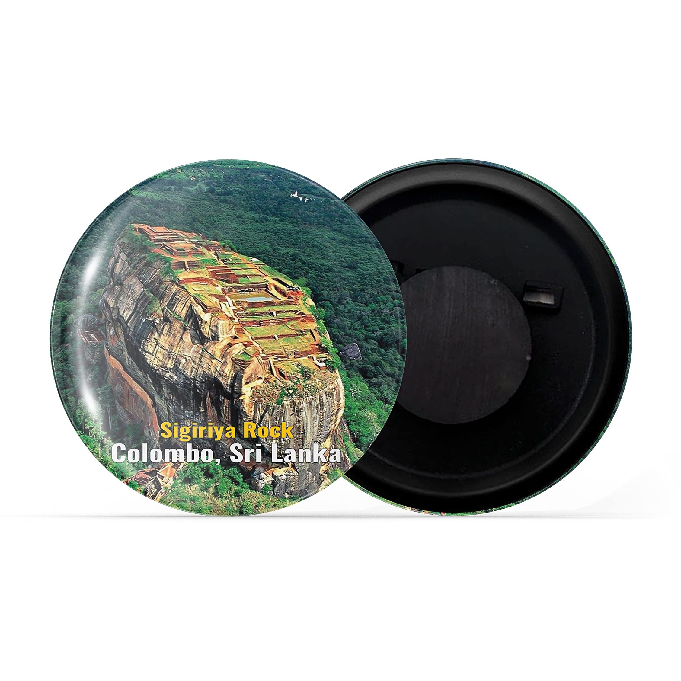 Dhcrafts Fridge Magnet Multicolor Famous Tourist Place Sigiriya Rock Colombo, Sri Lanka Glossy Finish Design Pack Of 1