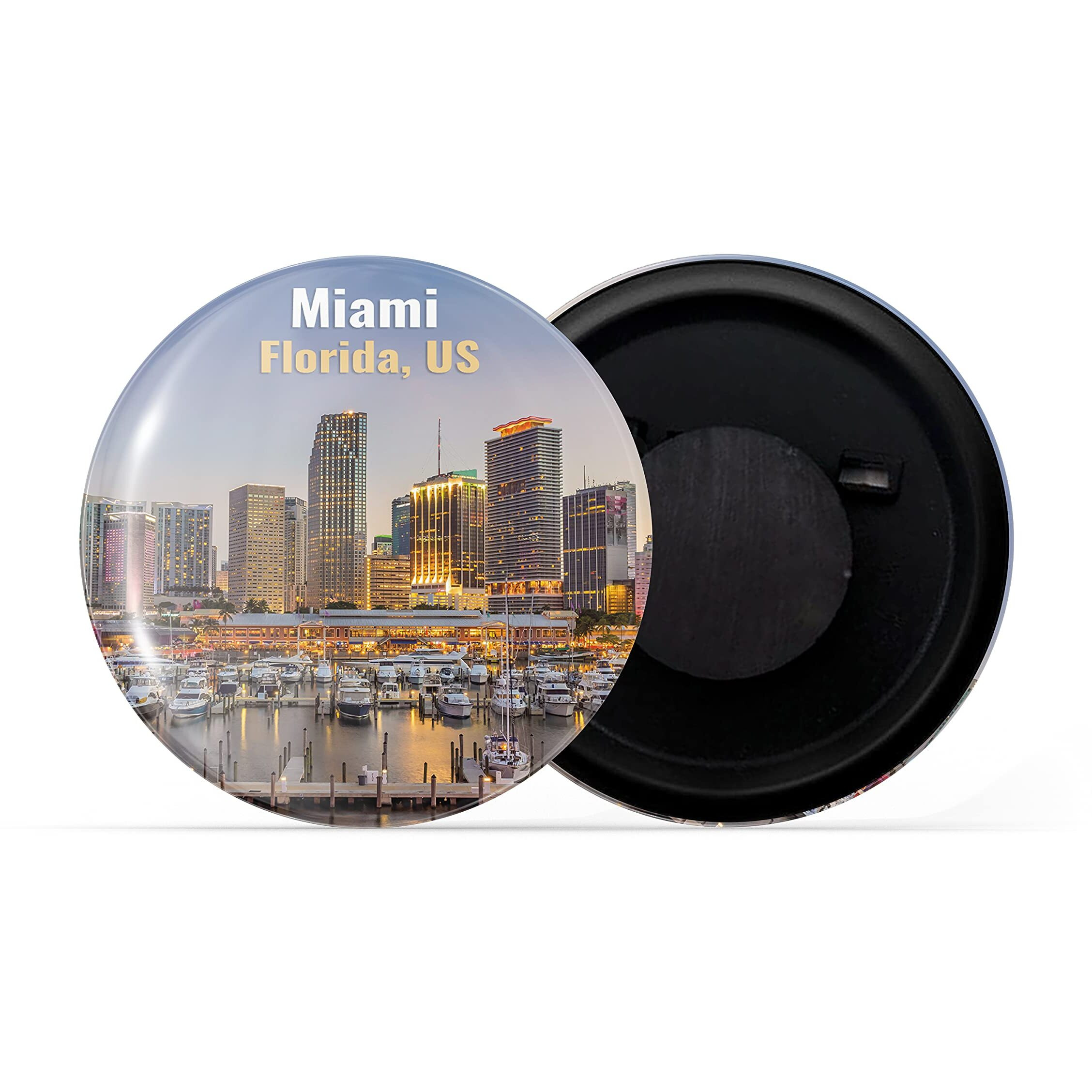 Dhcrafts Fridge Magnet Multicolor Famous Tourist Place Miami Florida United States D4 Glossy Finish Design Pack Of 1